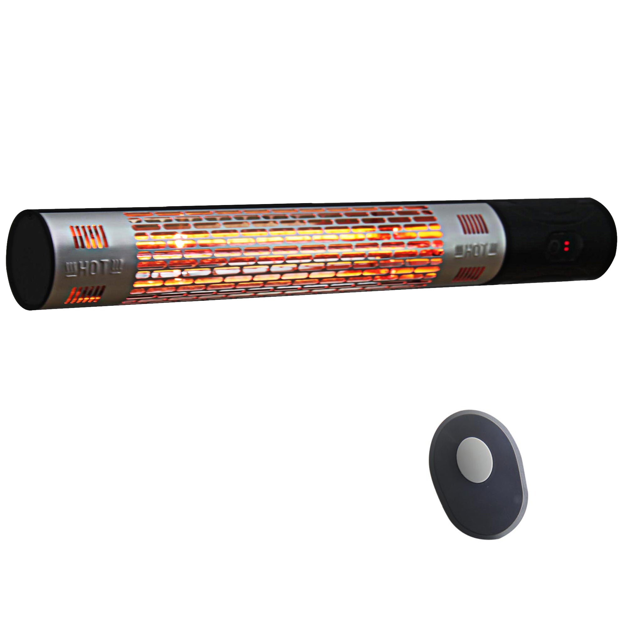 Outsunny Outdoor Patio Garden Warmer 1500W Wall Mounted Electric Infrared Halogen Heater with Remote Control Black - North Peak Garden Furniture