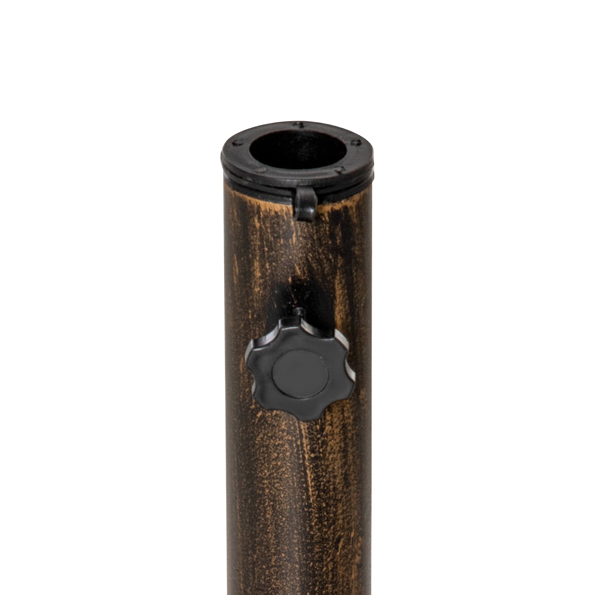 Outsunny 11.5 kg Cast Metal Round Patio Umbrella Base Stand, Umbrella Holder for Outdoor, Patio, Garden, Bronze Tone