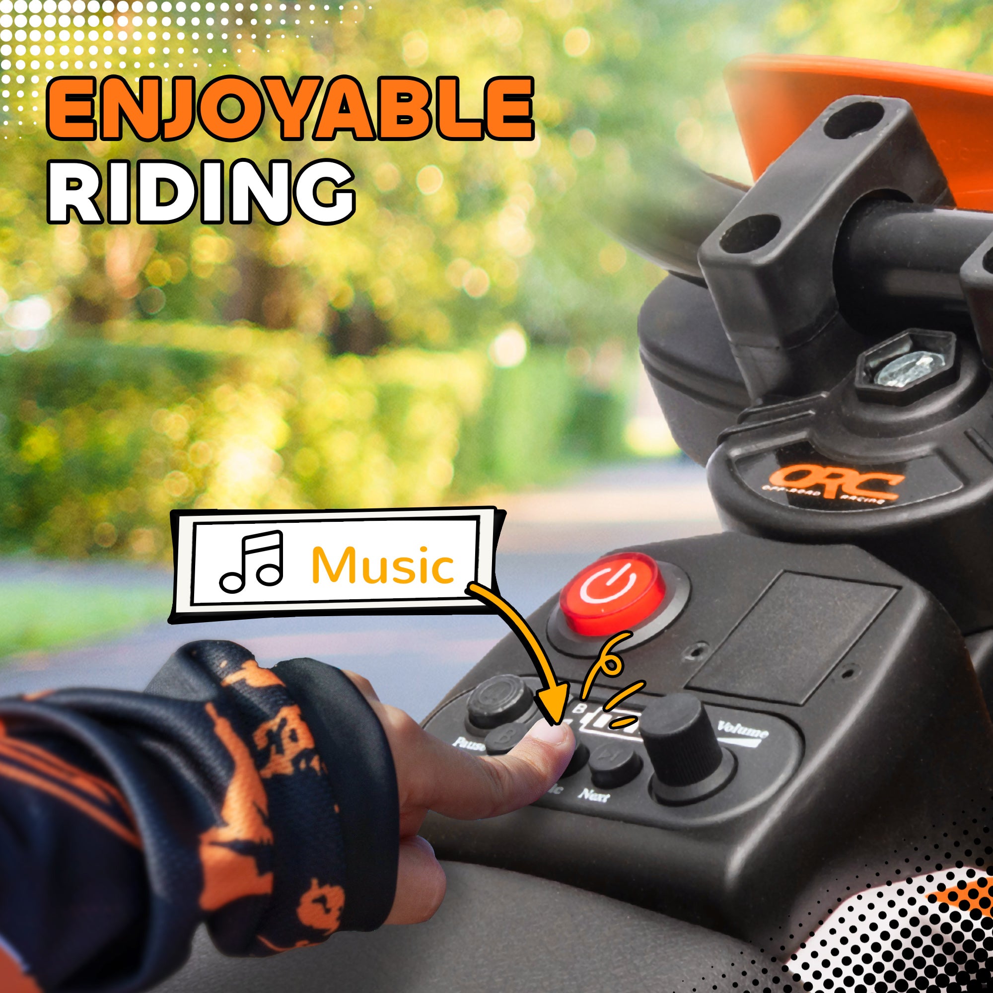 AIYAPLAY 12V Kids Electric Motorbike, Kids Electric Ride on motorcycle w/ Twist Grip Throttle, Training Wheels, Orange - North Peak Garden Furniture