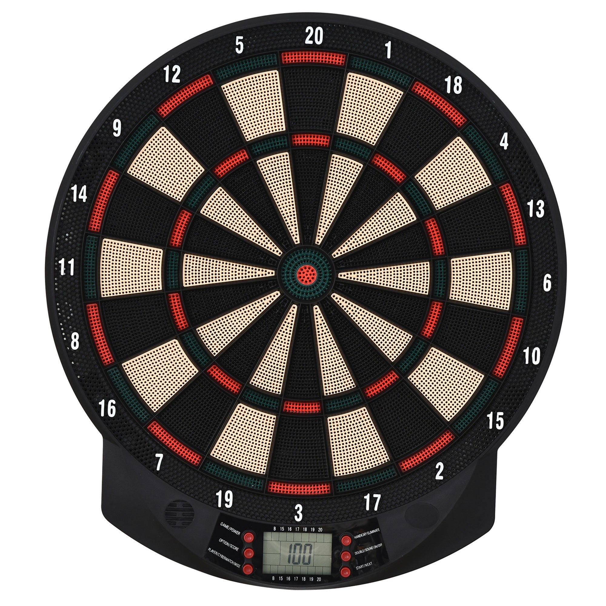 HOMCOM LCD Electronic Dartboard Set Features 26 Games w/ 185 Variations and Include 6 Darts Multi-Game Option Ready-to-Play - North Peak Garden Furniture