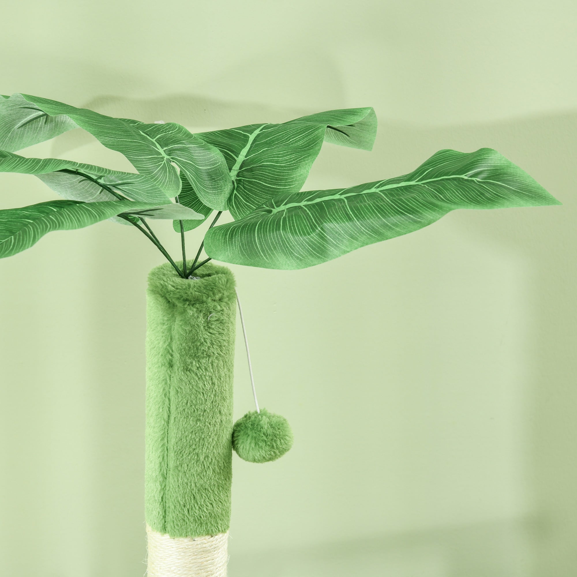 PawHut 142cm Cat Tree Tower, with Scratching Post, Hammock, Toy Ball, Platforms - Green - North Peak Garden Furniture