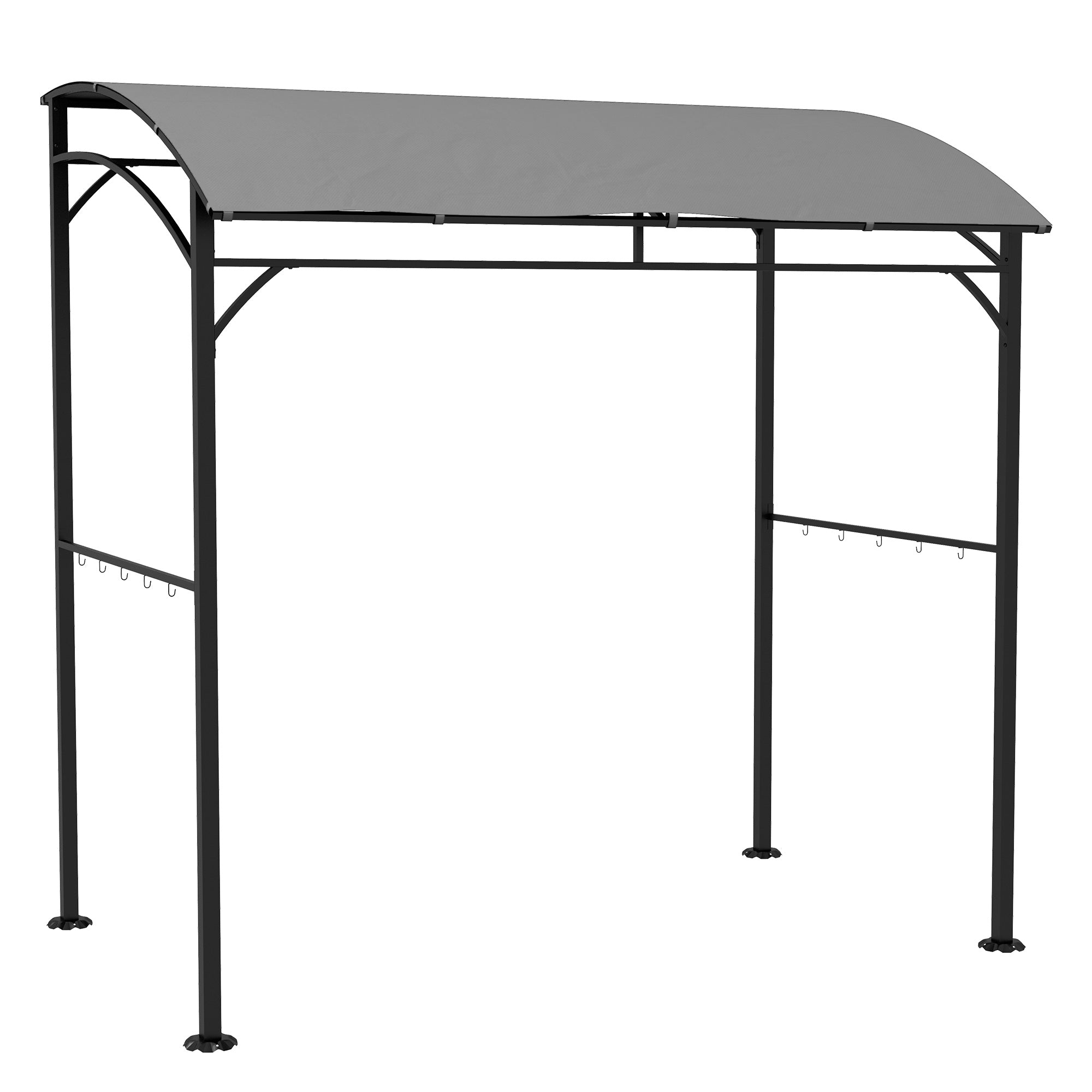 Outsunny 2.2 x 1.5m Metal Frame BBQ Grill Gazebo - Grey - North Peak Garden Furniture