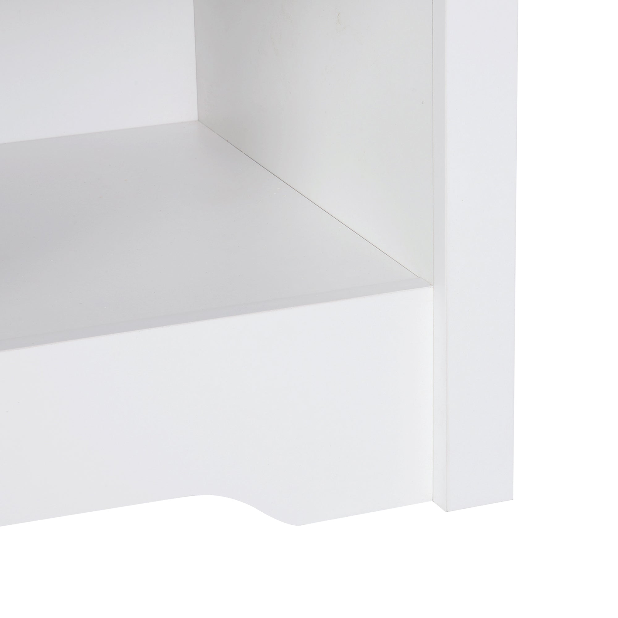 HOMCOM Modern Bedside Table, Nightstand with Drawer Shelf, End Table for Living room, Bedroom White