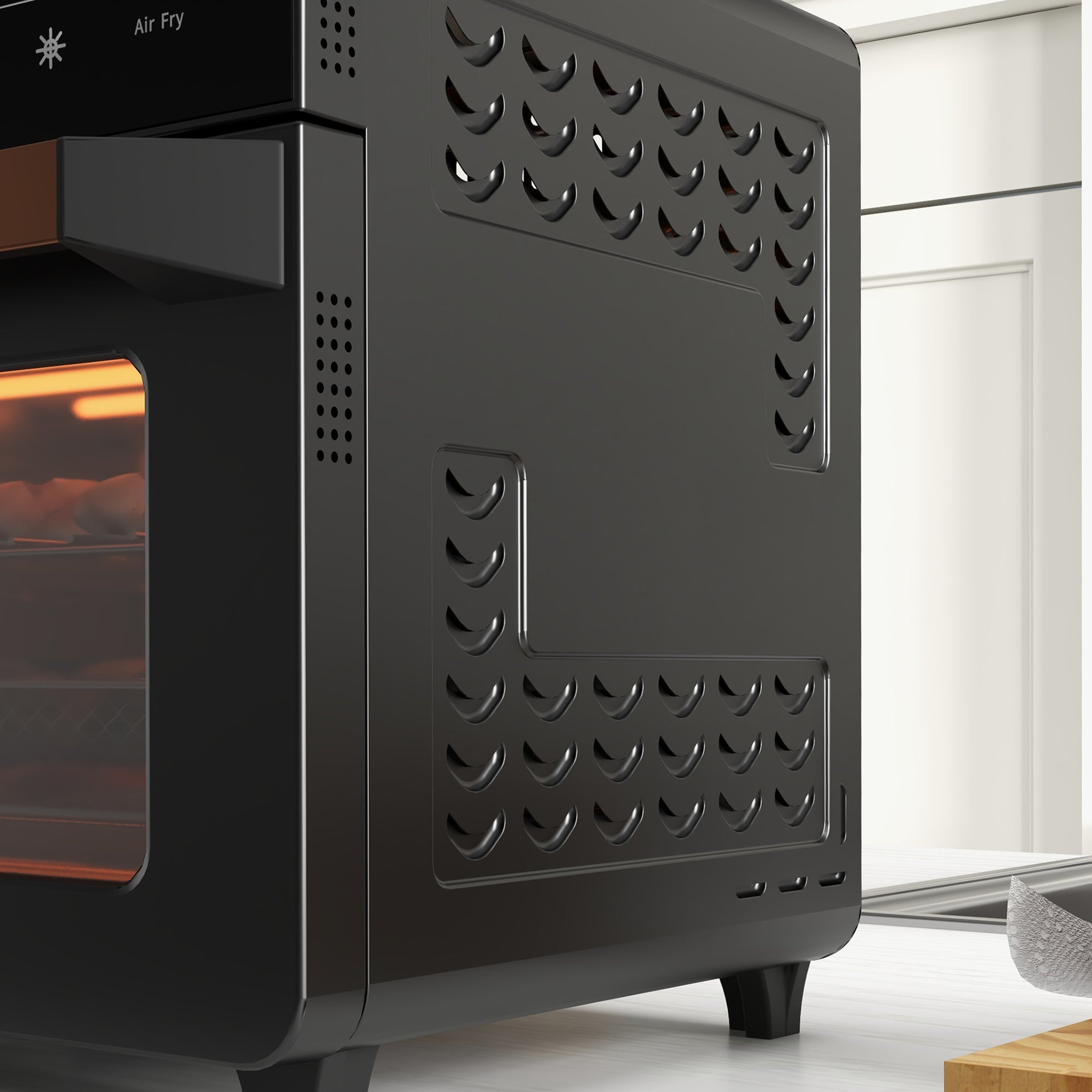 HOMCOM Air Fryer Oven, 20L Mini Oven, Multifunction Countertop Convection Oven with 16 Presets, Adjustable Temp and Time, 1400W - North Peak Garden Furniture