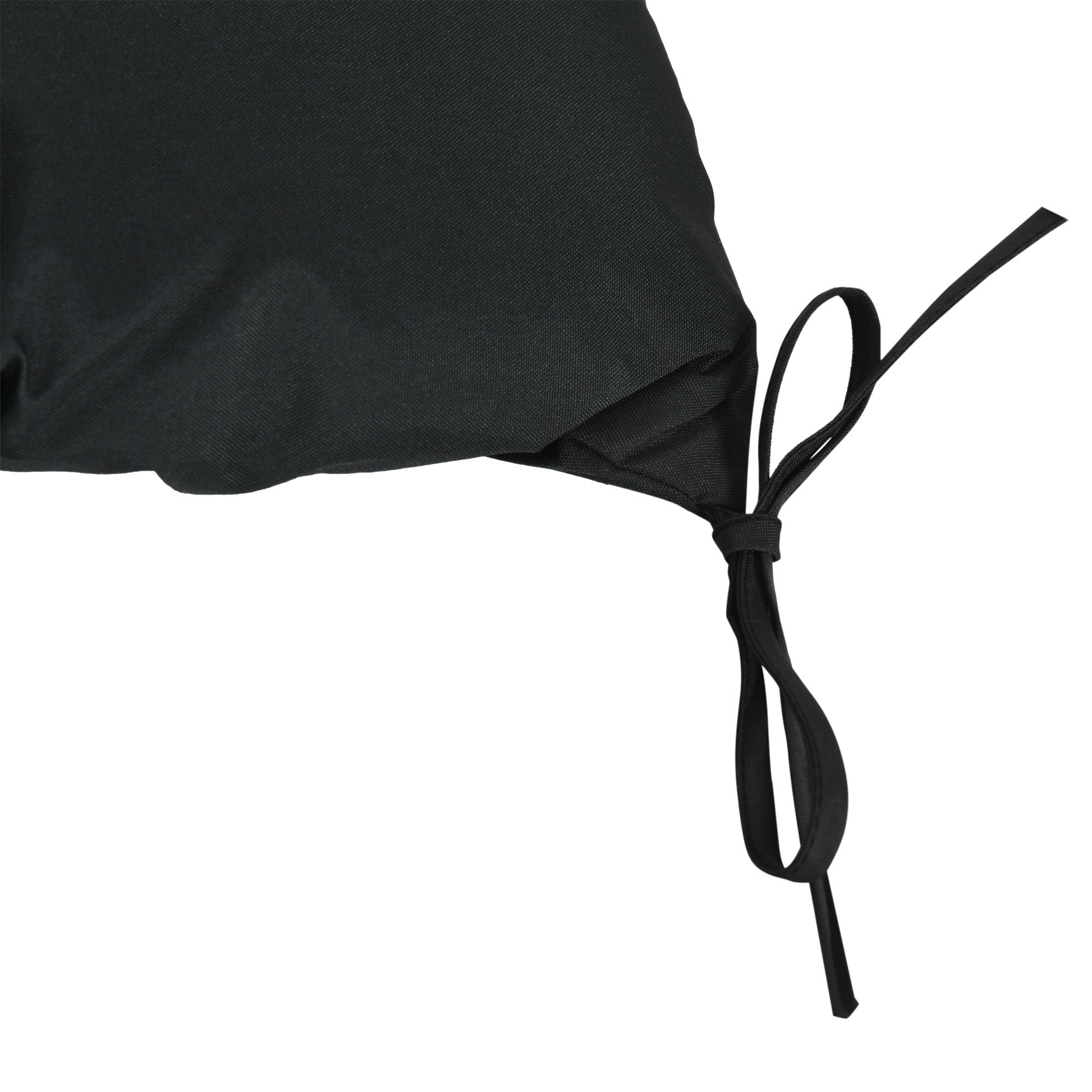 Outsunny 2 Seater Bench Cushion, Garden Chair Cushion with Back and Ties for Indoor and Outdoor Use, 98 x 100 cm, Black - North Peak Garden Furniture
