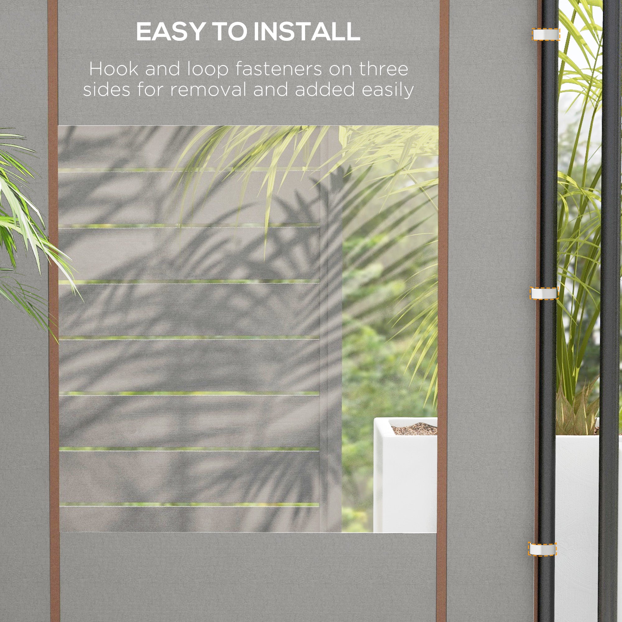 Outsunny Set of Two 295cm Replacement Canopy Walls - Grey - North Peak Garden Furniture