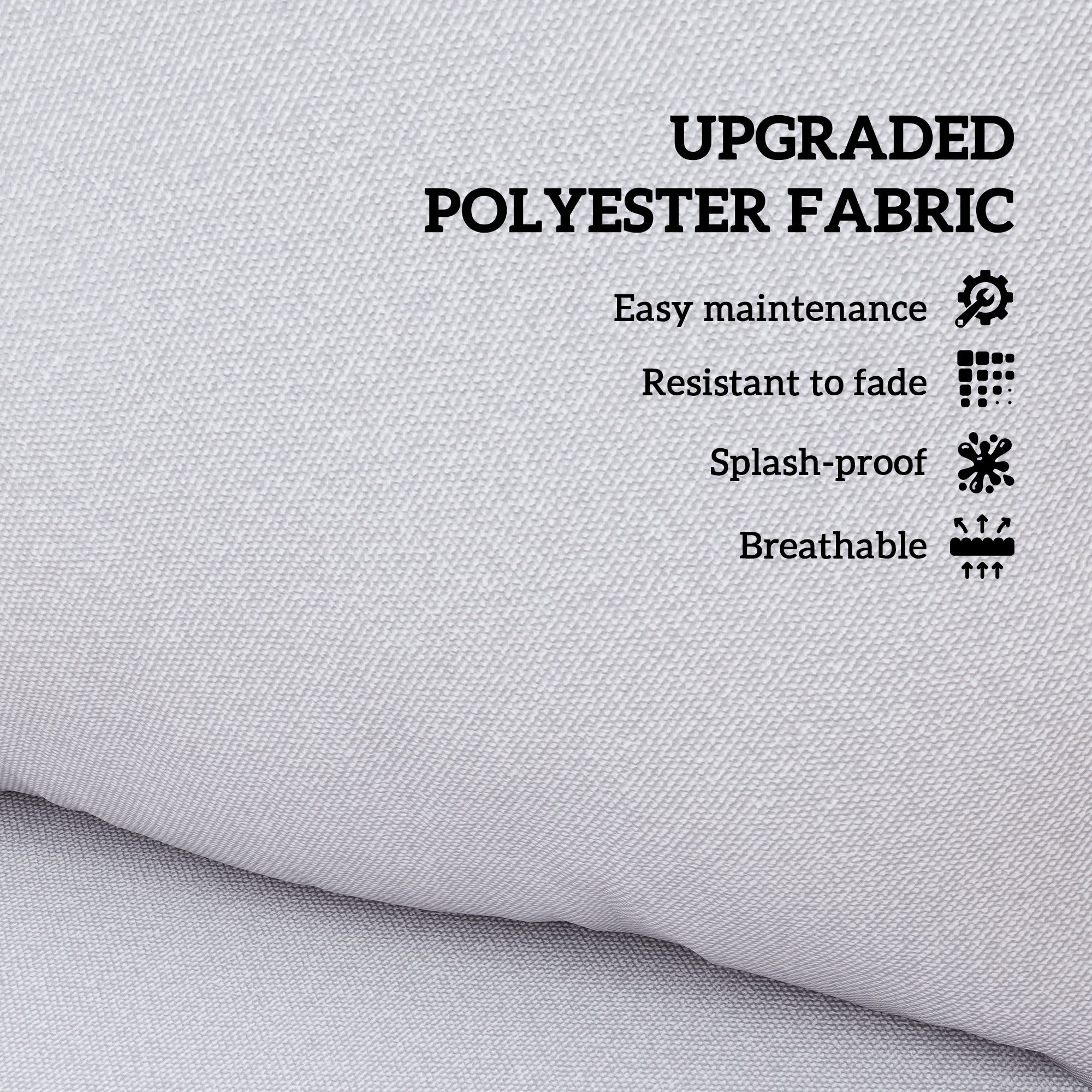 Outsunny Seat and Back Padded Cushion Set, CUSHION ONLY - Light Grey