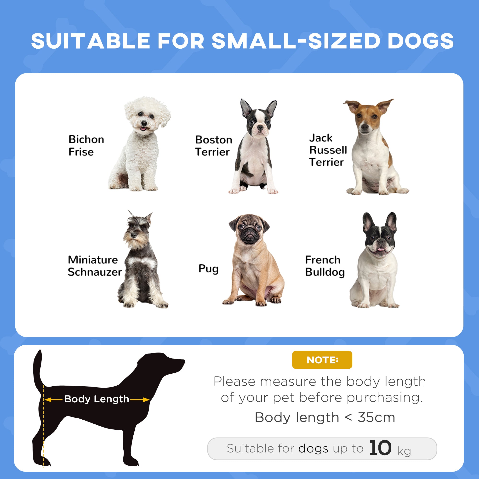 PawHut Raised Dog Bed Waterproof Elevated Pet Cot with Breathable Mesh UV Protection Canopy Blue, for Small Dogs, 61 x 46 x 62cm - North Peak Garden Furniture