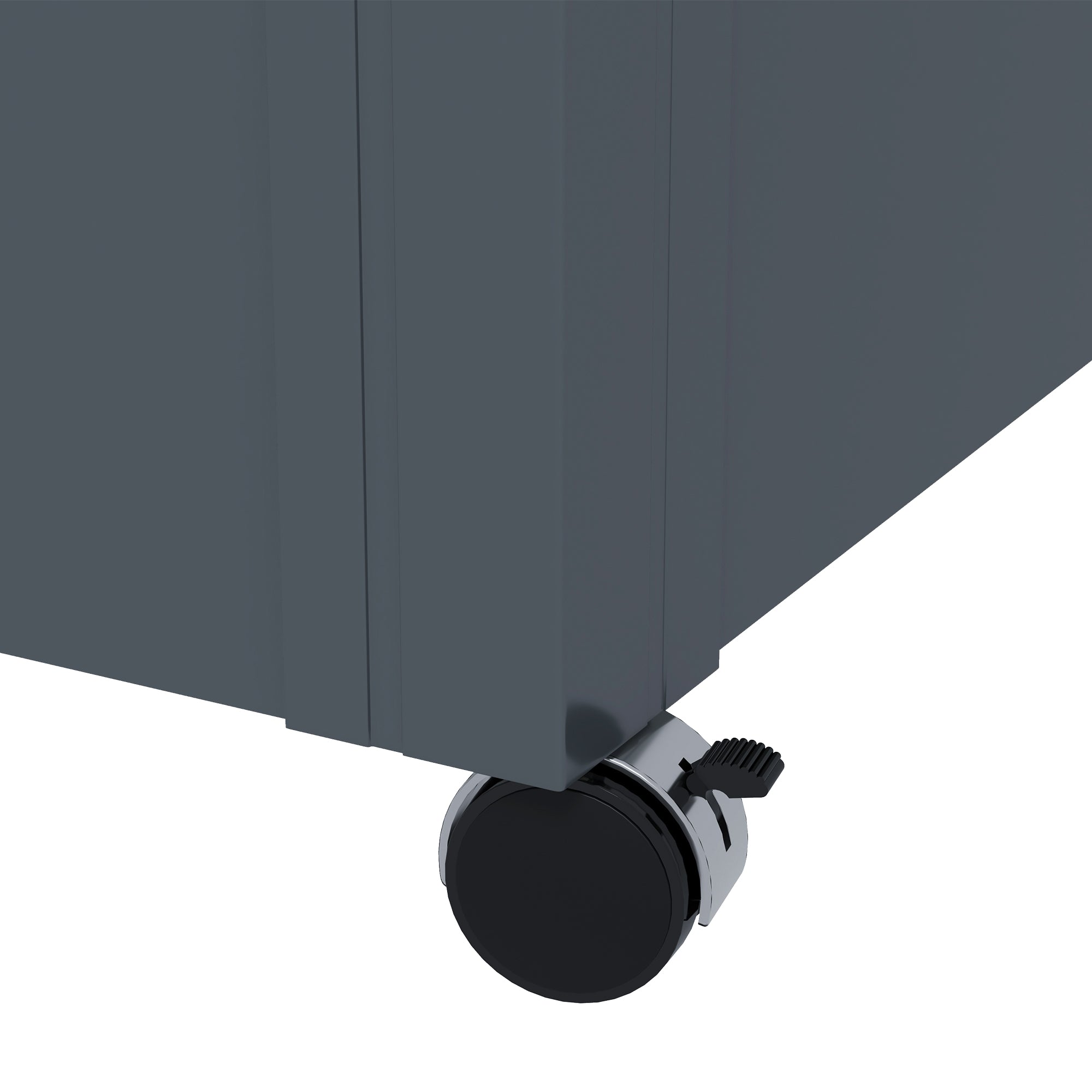 Outsunny 311L Galvanised Steel Garden Storage Box, with Lock - Dark Grey - North Peak Garden Furniture