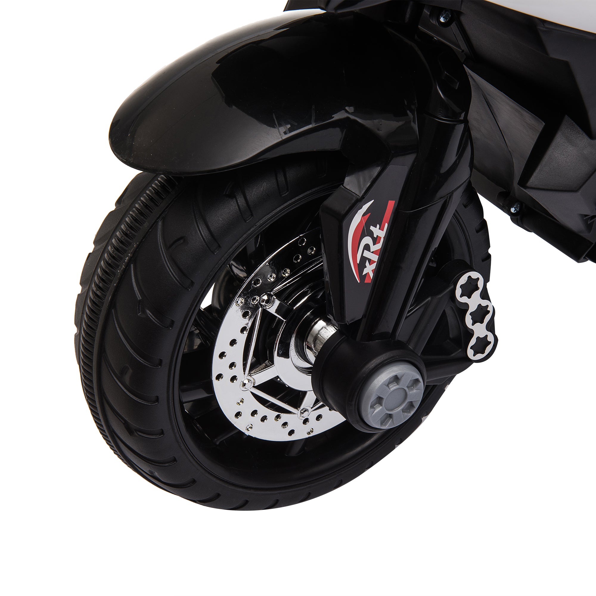 HOMCOM Kids 6V Electric Ride On Motorcycle Electric Motorbike w/ Lights Music Horn 3 Wheel Outdoor Play Toy for 3-5 Years Black - North Peak Garden Furniture