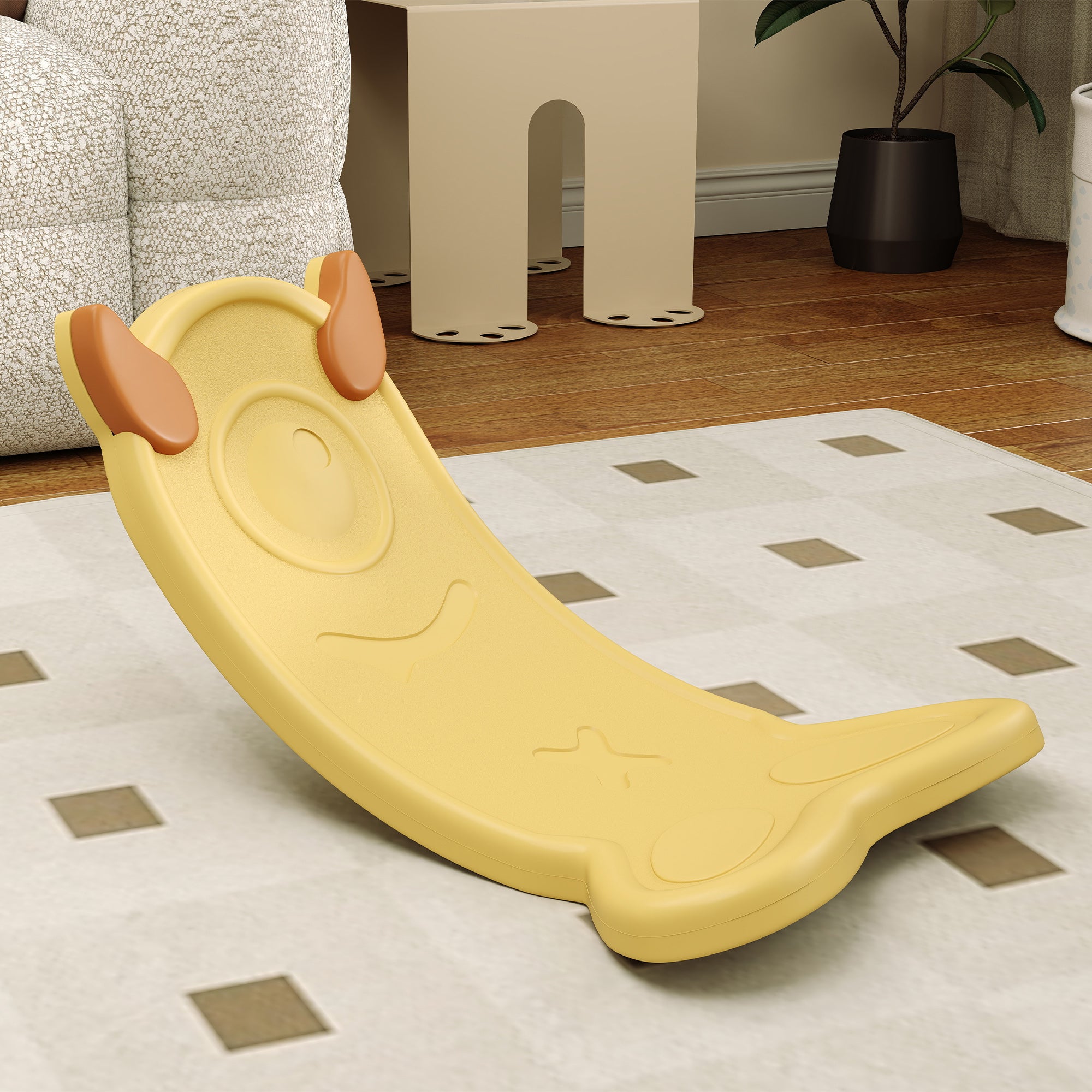 AIYAPLAY Balance Board for Kids Balance Training & Sensory Play, Yellow - North Peak Garden Furniture