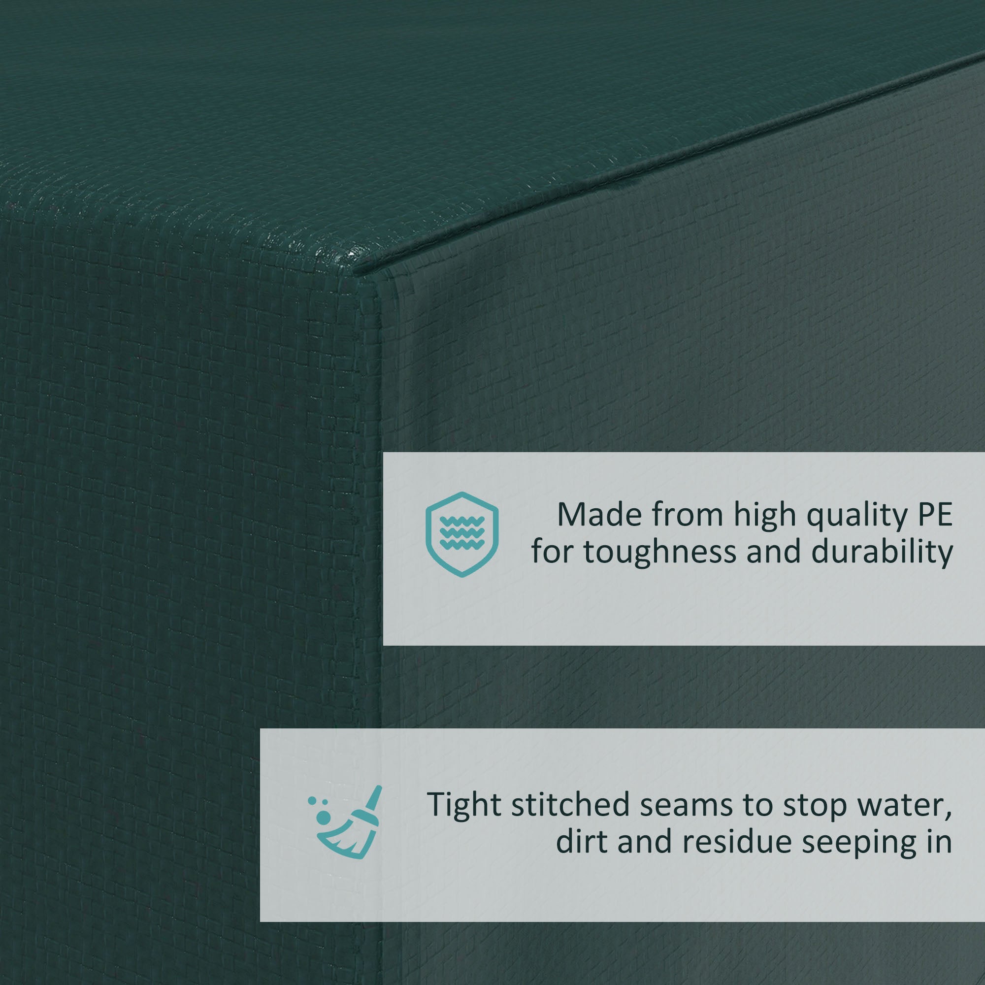 Outsunny Garden Furniture Cover, Waterproof Anti-UV Large Protective Patio Set Covers, 235 x 190 x 90cm, Green - North Peak Garden Furniture