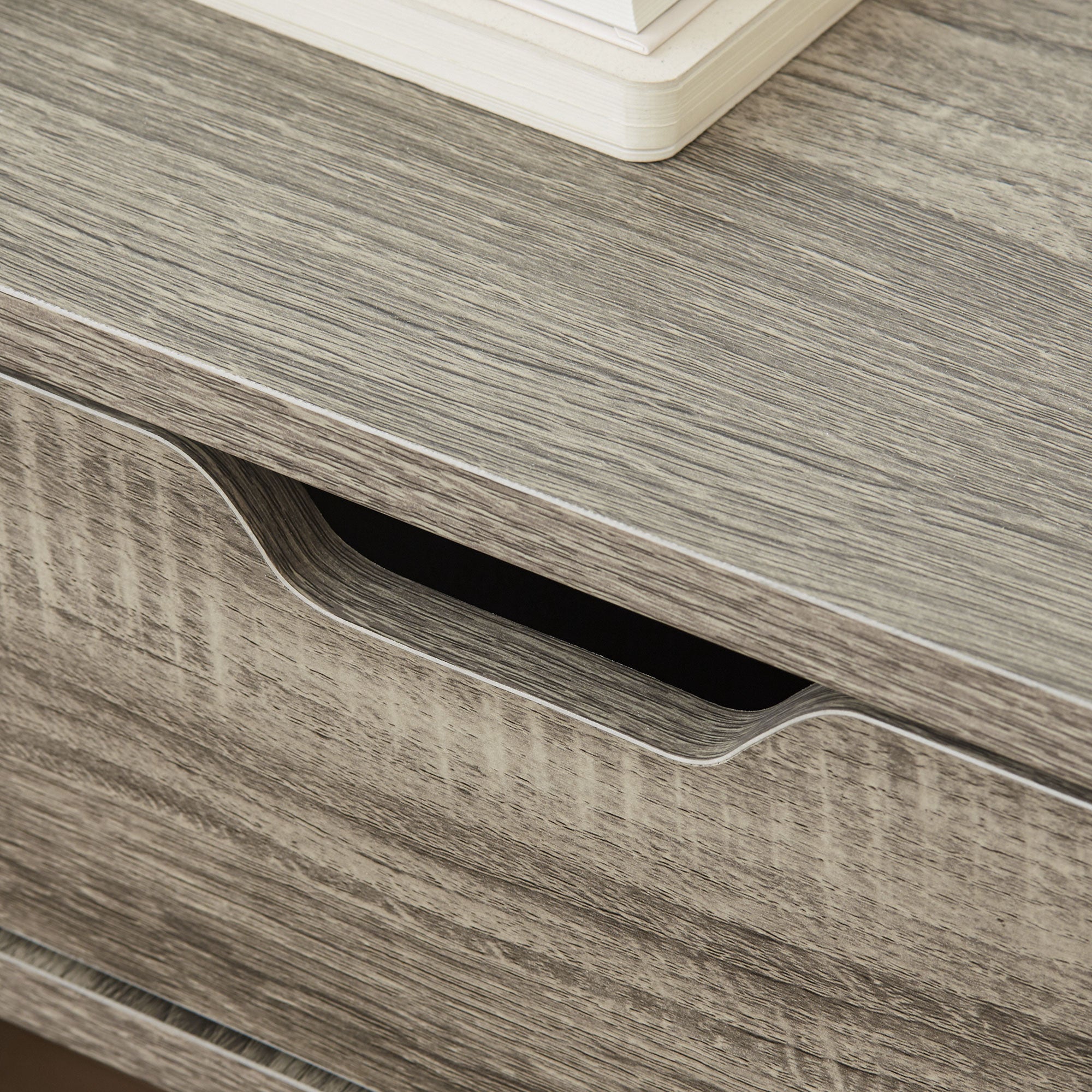 HOMCOM Floating Nightstand Set of 2 Wall Mounted Bedside Table with Storage Drawer for Bedroom, Grey - North Peak Garden Furniture