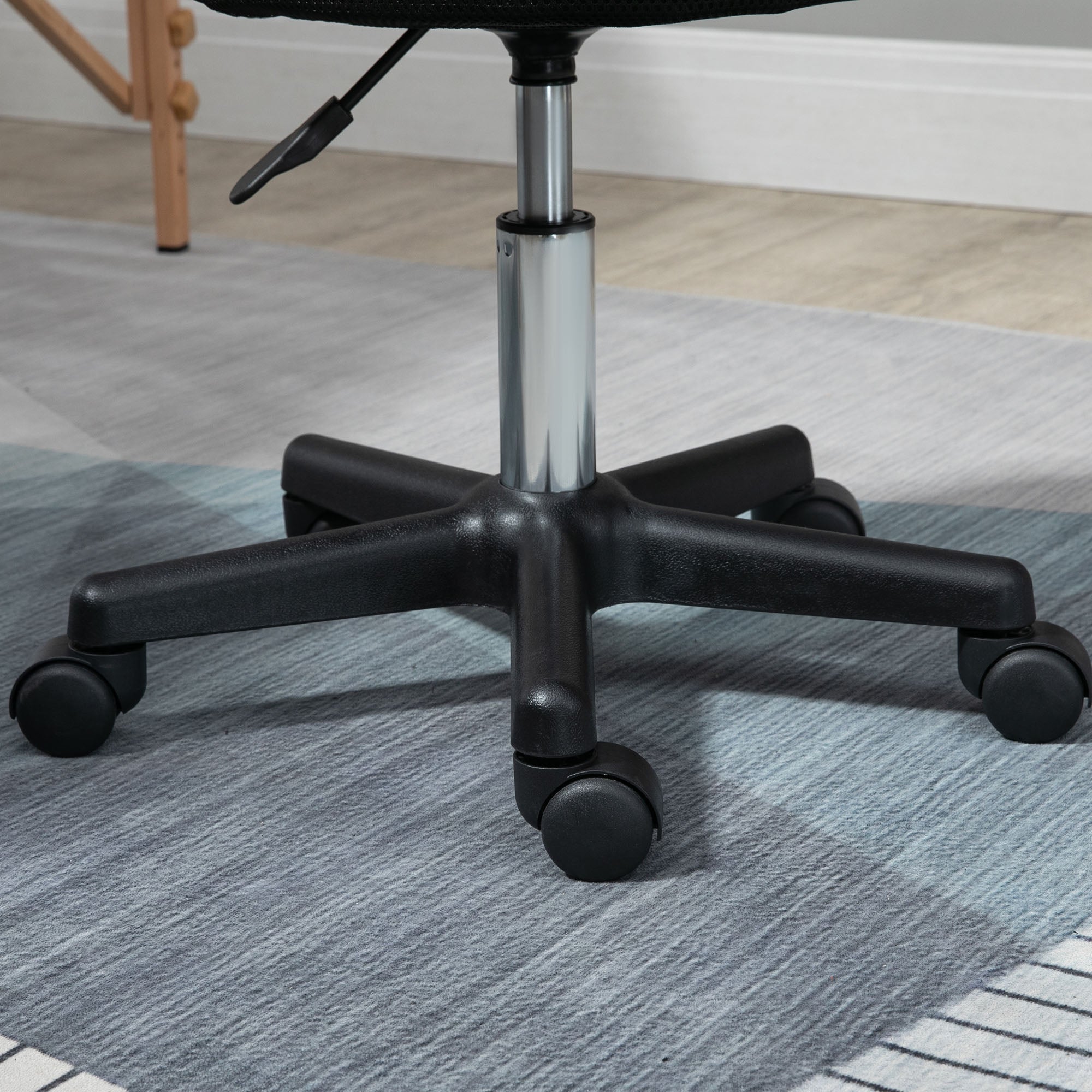 HOMCOM Hydraulic Swivel Salon Spa Stool Height Adjustable Facial Massage Tattoo with 3 Changeable Seat Covers, Black - North Peak Garden Furniture