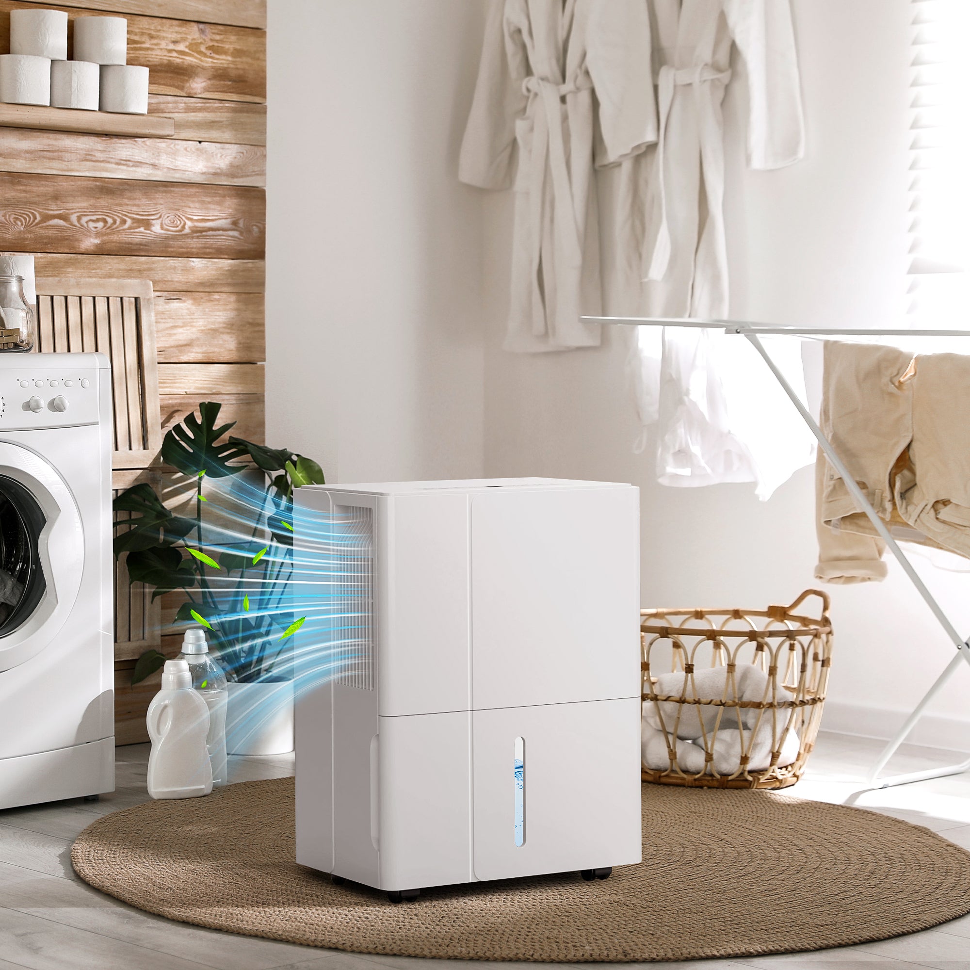 HOMCOM 30L Clothes Dryer Dehumidifier - White - North Peak Garden Furniture