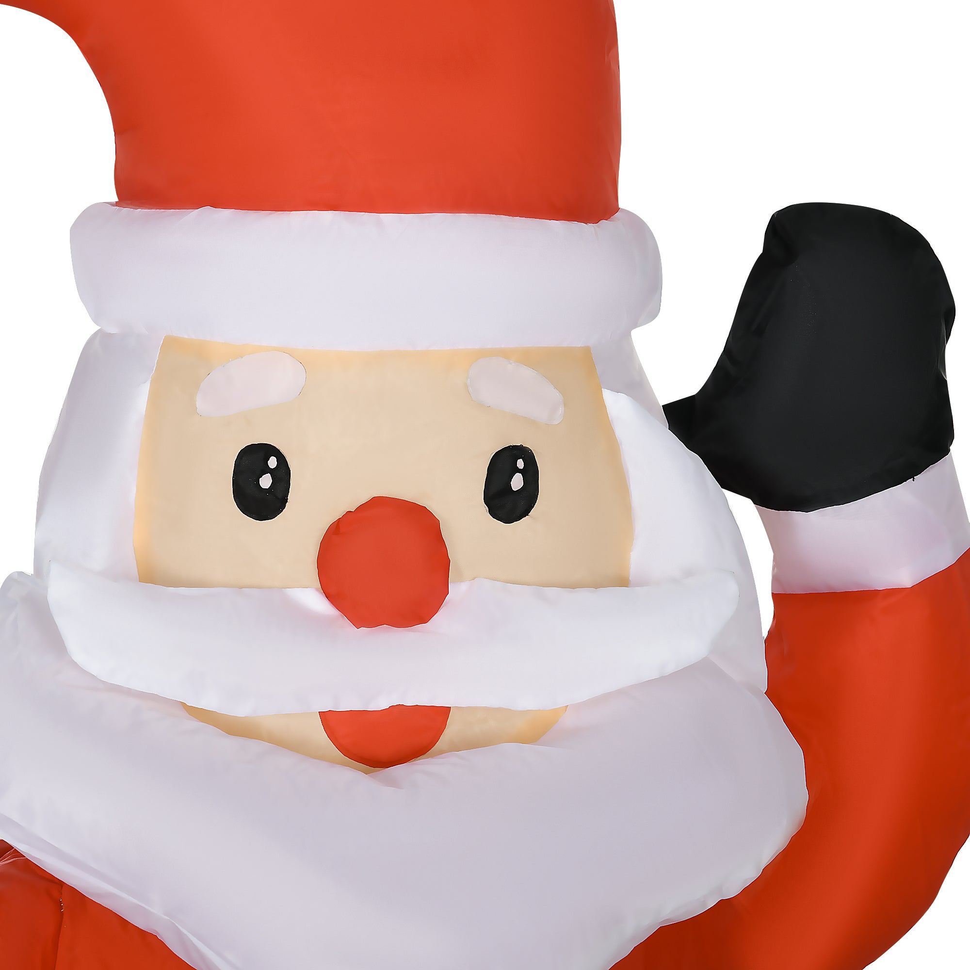 HOMCOM 4ft Christmas Inflatable Santa Claus Sledge Sleigh Reindeer Blow Up Decoration Xmas Décor for Garden - North Peak Garden Furniture