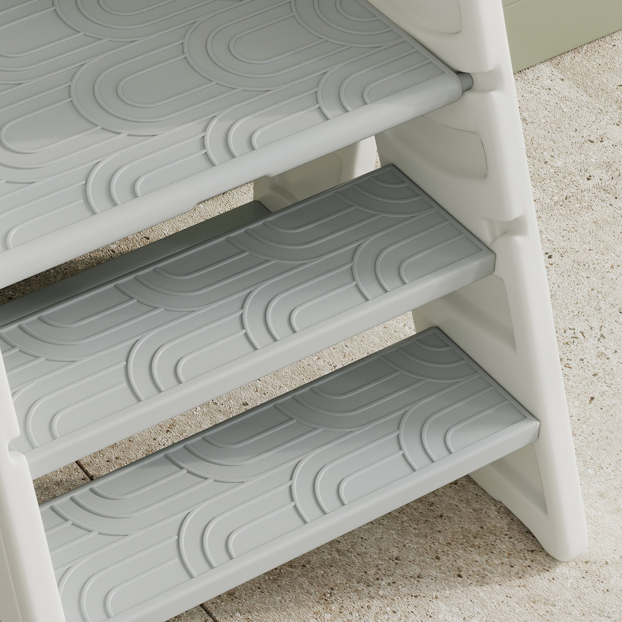 AIYAPLAY Foldable & Adjustable Toddler Tower with Handle, Non-Slip, Grey - North Peak Garden Furniture