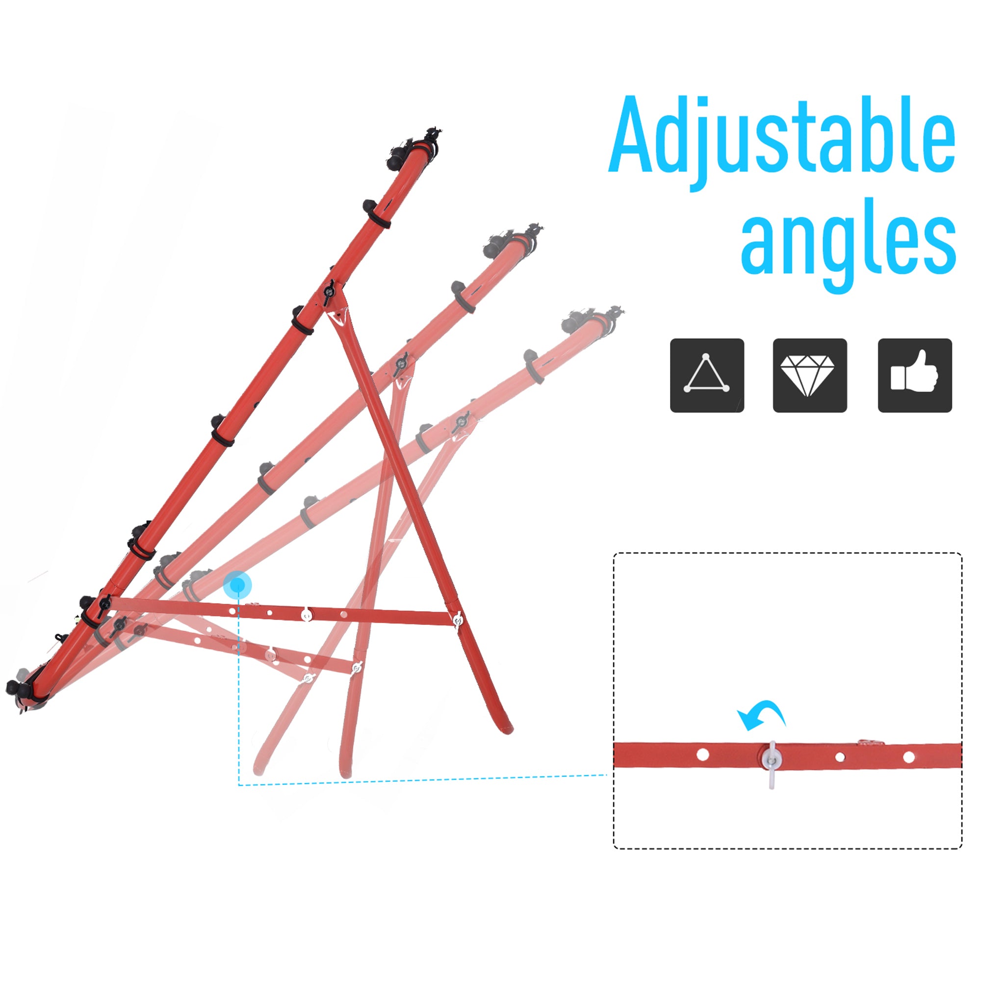 HOMCOM Rebounder Net, Practise Kickback Goal, for Teens, Adults Training - Red - North Peak Garden Furniture