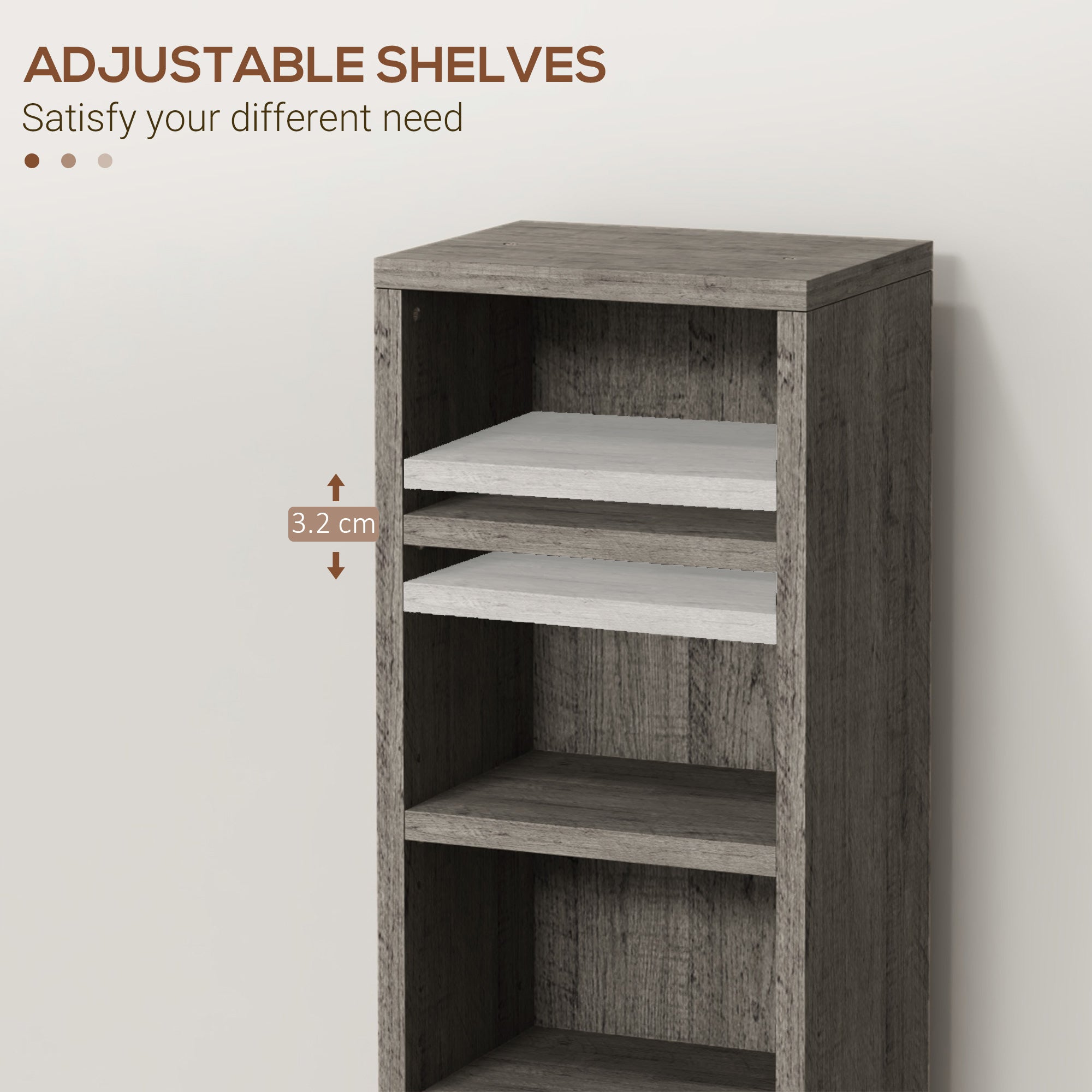 HOMCOM Set of Two 102 CD Storage Units - Dark Wood-Effect - North Peak Garden Furniture