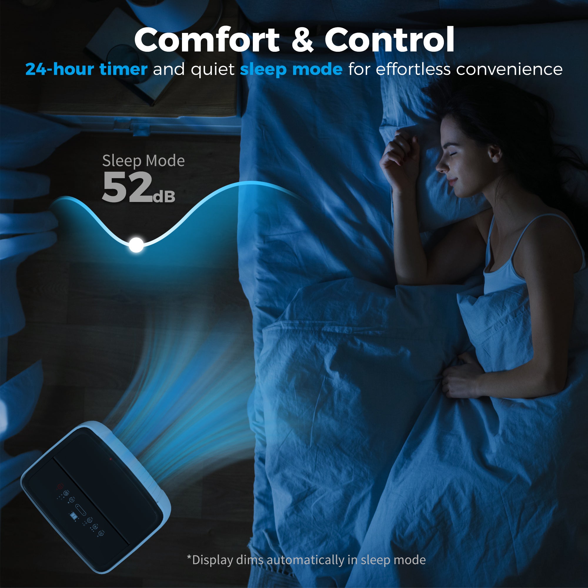 HOMCOM 14000 BTU 5-in-1 Portable Air Conditioner with Cool, Heat, Dehumidifier, Fan, Sleep, WiFi Voice Control, White
