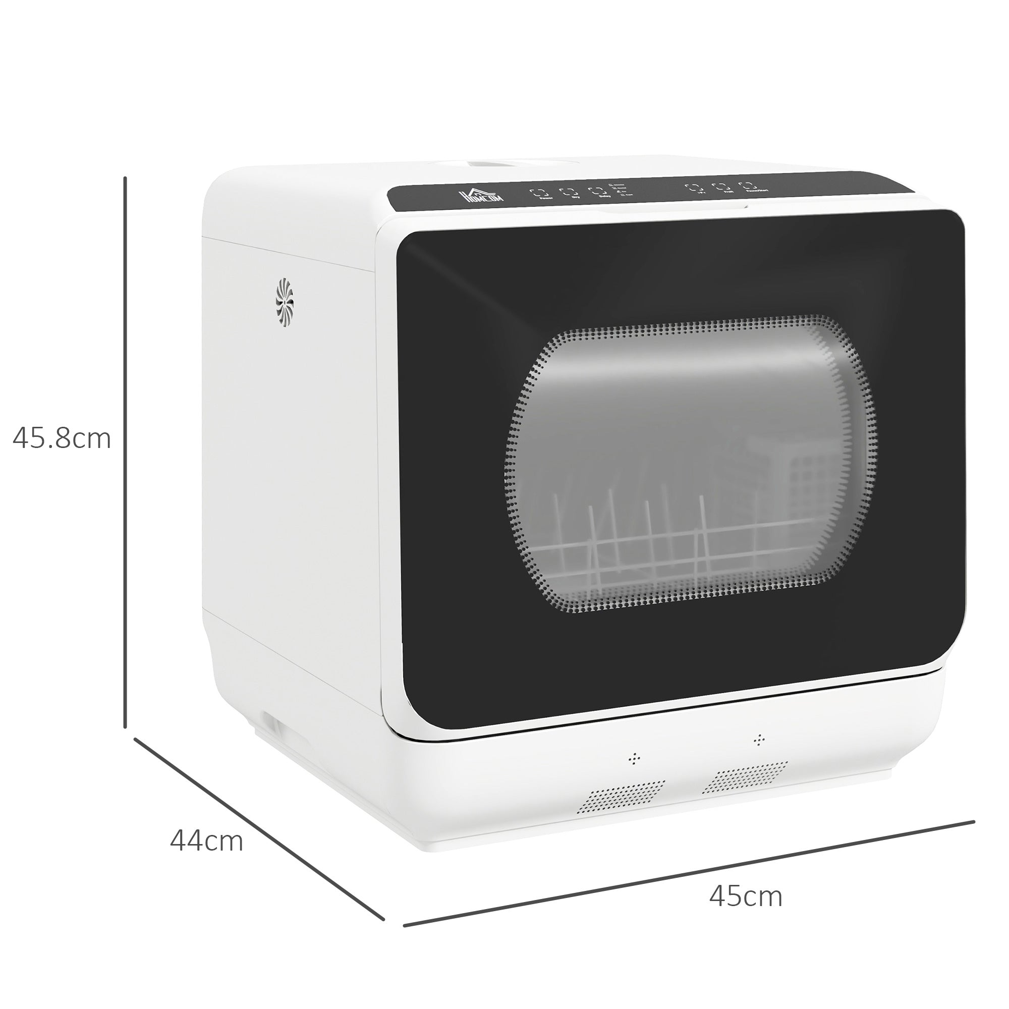 HOMCOM Multi-Program 6L Tabletop Dishwasher - North Peak Garden Furniture