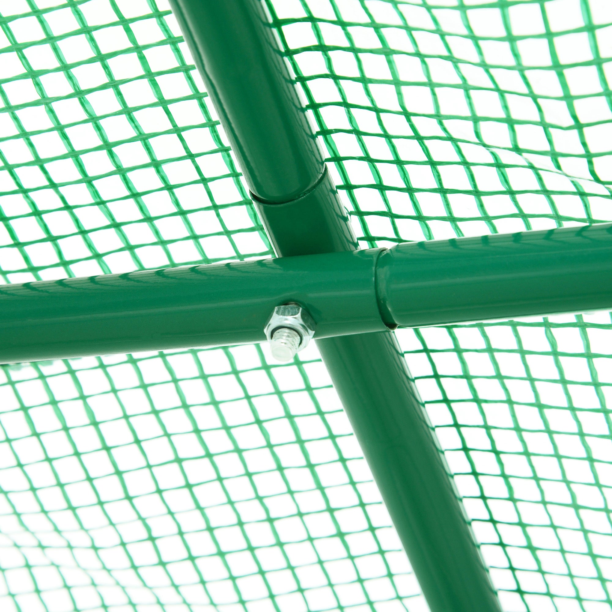 Outsunny Reinforced Walk in Polytunnel Greenhouse with Roll Up Door, Galvanised Steel Frame and Zipped Door Windows, 2.5 x 2 m