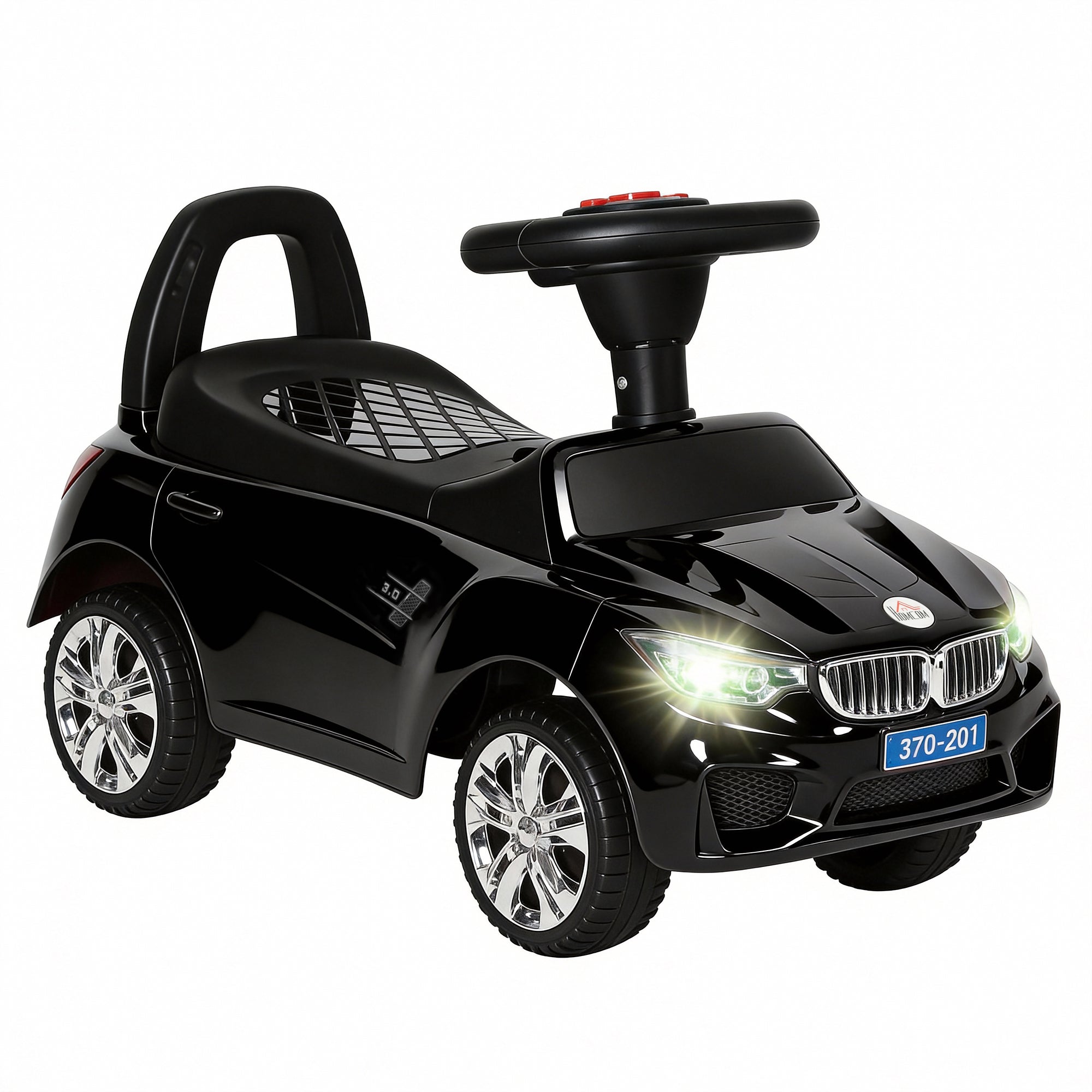 HOMCOM Ride on Car Baby Toddler Walker Foot to Floor Sliding Car Slider Black
