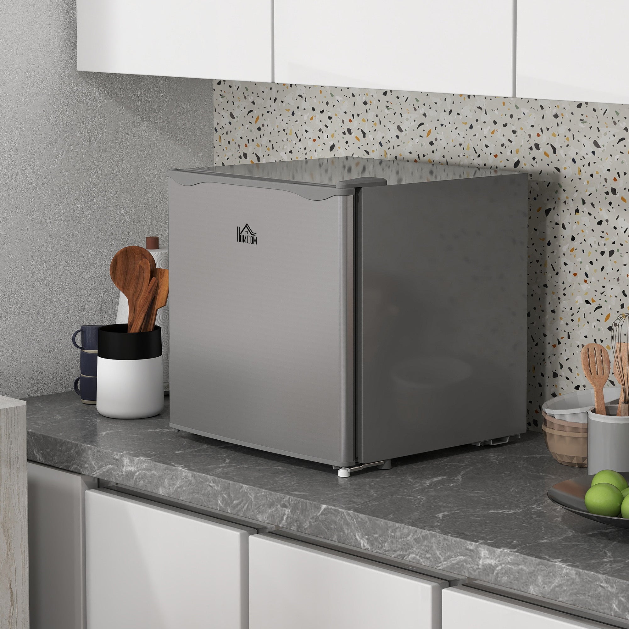 HOMCOM 35L Mini Freezer, -24℃ to -14℃ Temperature - Grey - North Peak Garden Furniture