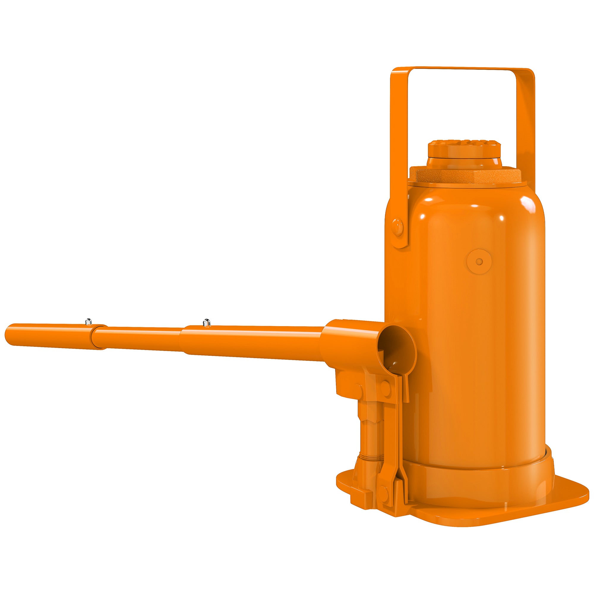 HOMCOM 12 Tonne Hydraulic Bottle Jack with 19-37 cm Lifting Range, Heavy Duty Portable Compact Car Jack Lift with Saddle and 3 Section Handle for Pickup, Truck, Auto Repair Maintenance, Orange