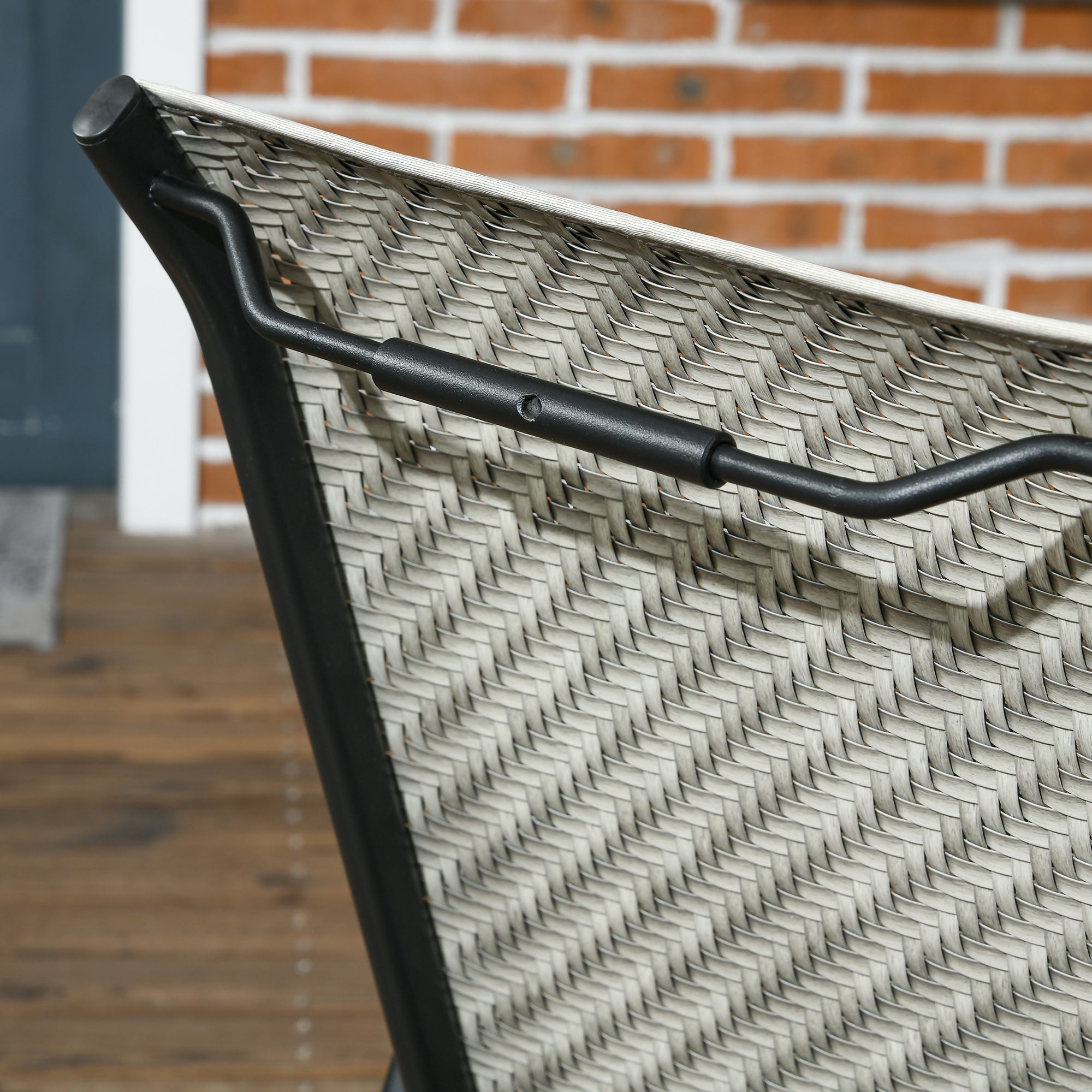 Outsunny Four-Piece Stacking Rattan Garden Seat Set - Mixed Grey - North Peak Garden Furniture