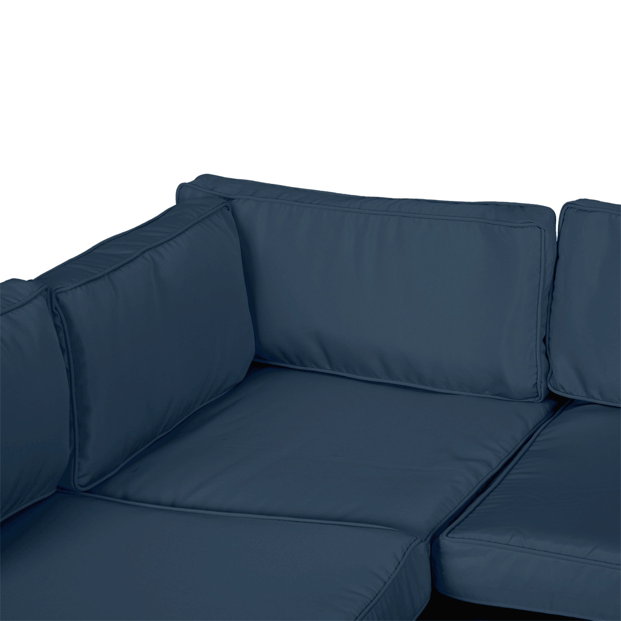 Outsunny Garden Rattan Sofa Cushion Polyester Cover Replacement Outdoor- No Cushion Included, Blue - North Peak Garden Furniture