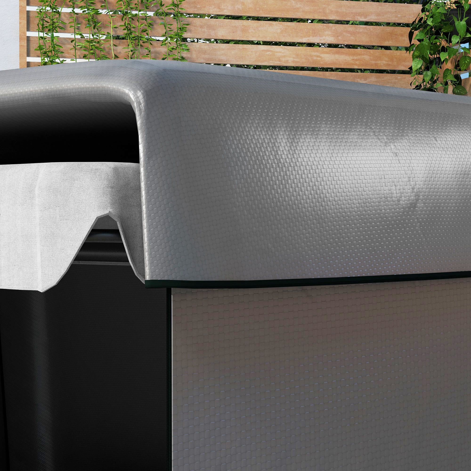 Outsunny Patio 3 Seater Swing Chair Bench Cover Outdoor Garden Furniture Rain Protection Cover Protector Waterproof Anti-UV, 215L x 155W x 150Hcm, Dark Grey - North Peak Garden Furniture