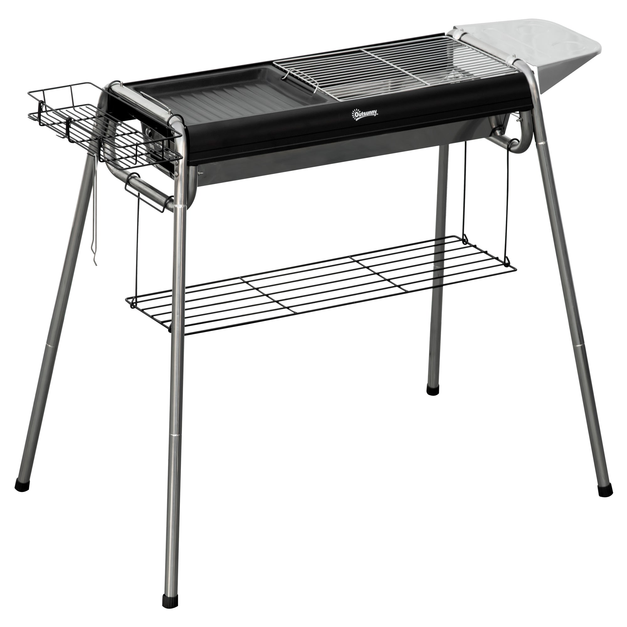 Outsunny Charcoal BBQ Grill - Black - North Peak Garden Furniture