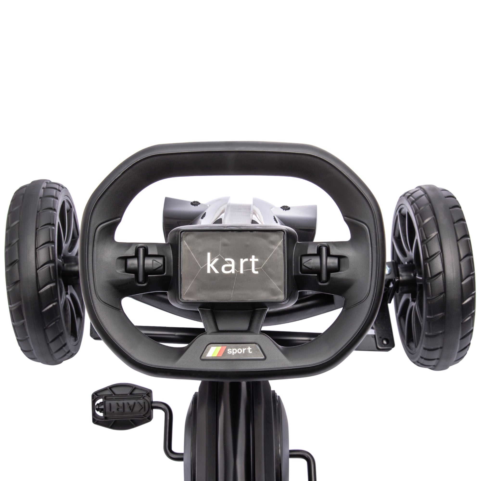 HOMCOM Kids Pedal Go Kart, with Adjustable Seat, EVA Wheels, Seat, Handbrake - Black - North Peak Garden Furniture