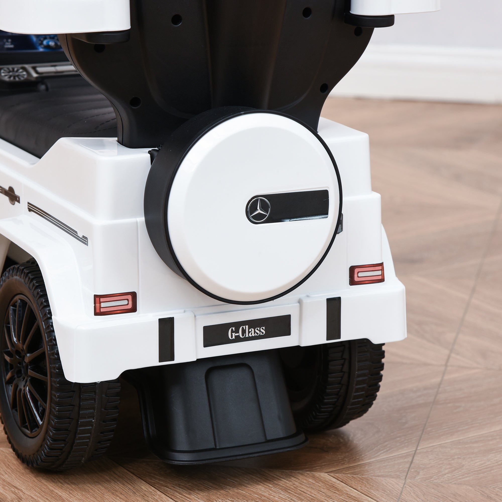 HOMCOM 3 in 1 Kids Children Ride on Push Car Toddler Sliding Car G350 Licensed Walker Foot to Floor Slider Push-Along with Horn Steering Wheel NO POWER Manual, White - North Peak Garden Furniture