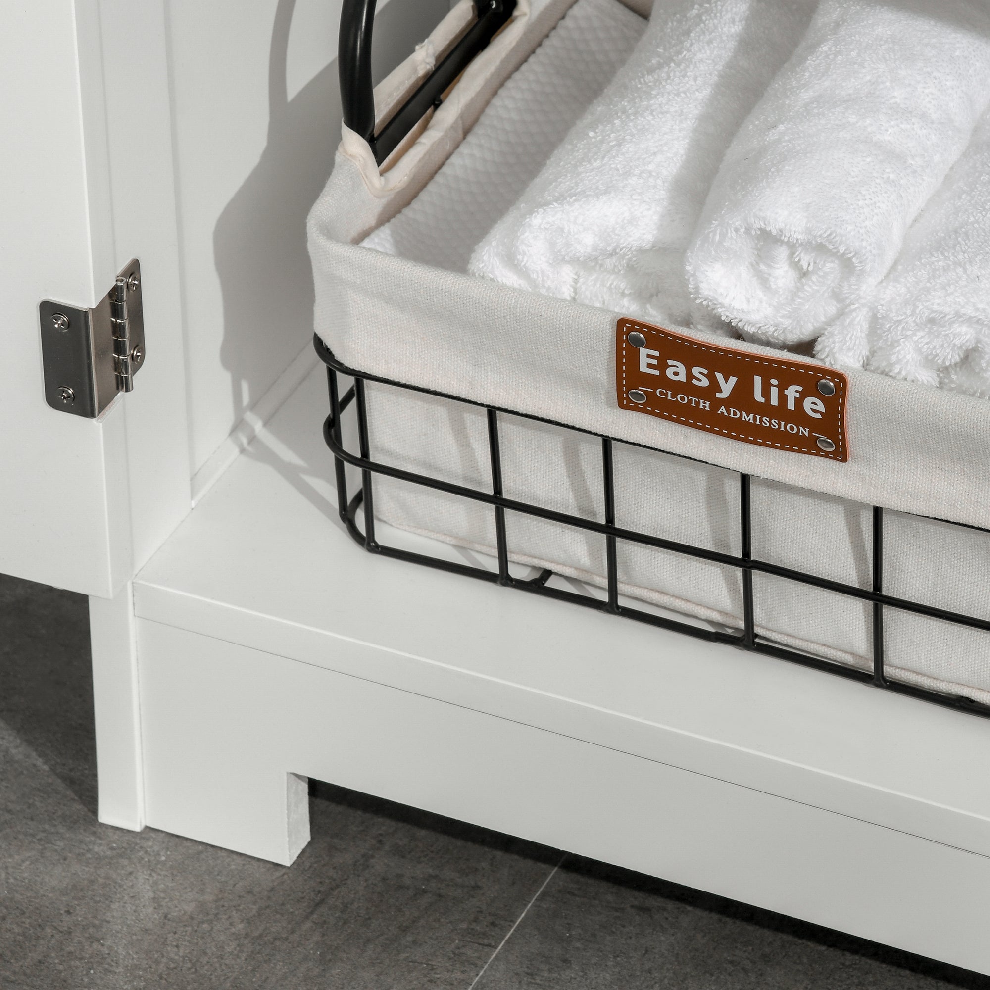 kleankin Bathroom Cabinet, Free Standing Bathroom Storage Cabinet with 2 Drawers and Adjustable Shelf, Small Bathroom Storage Unit, White - North Peak Garden Furniture