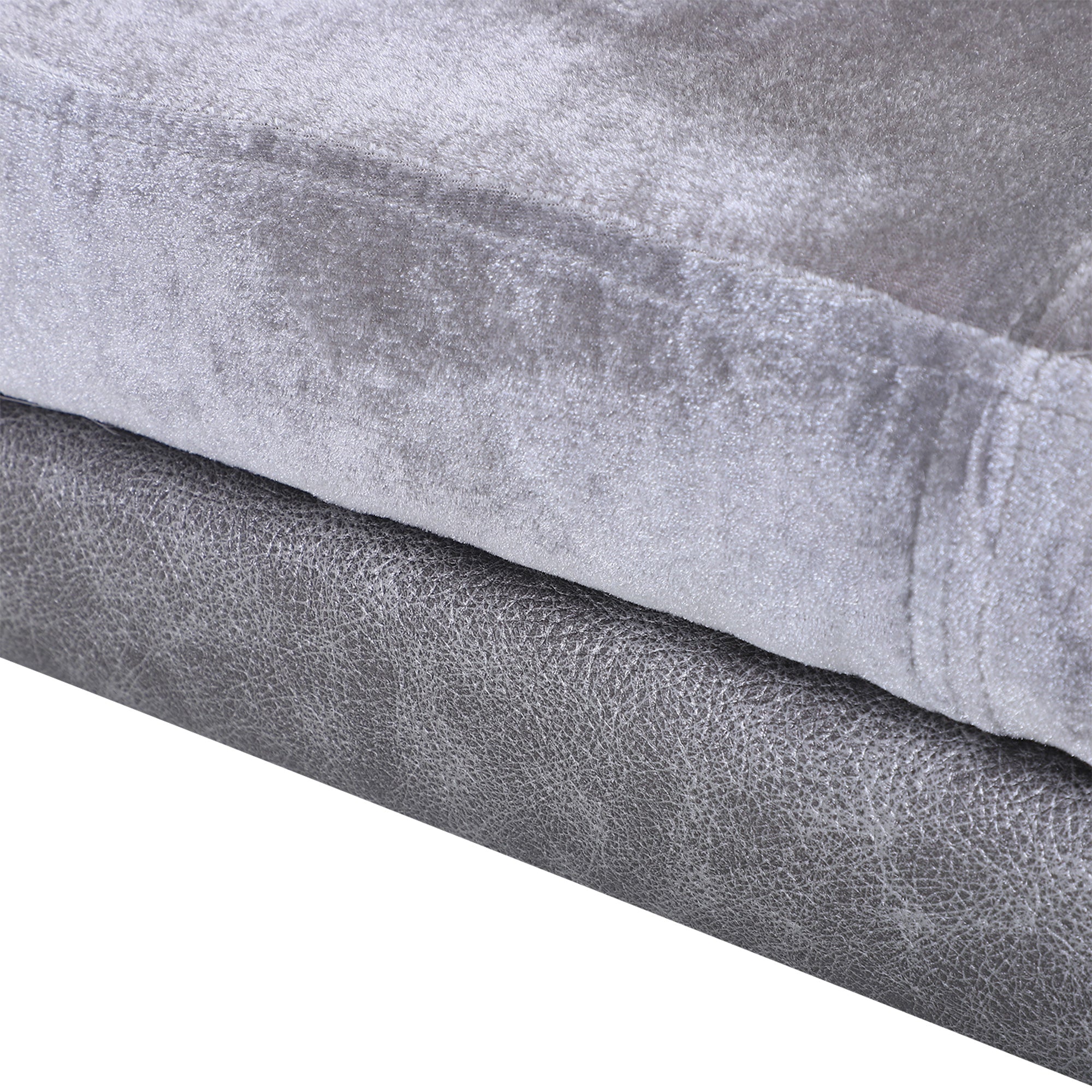 PawHut Dog Sofa Bed for Small-Sized Dogs, Elevated Pet Chair with PU Cover, Soft Cushion, Cat Couch Lounger with Anti-slip Legs - Grey - North Peak Garden Furniture