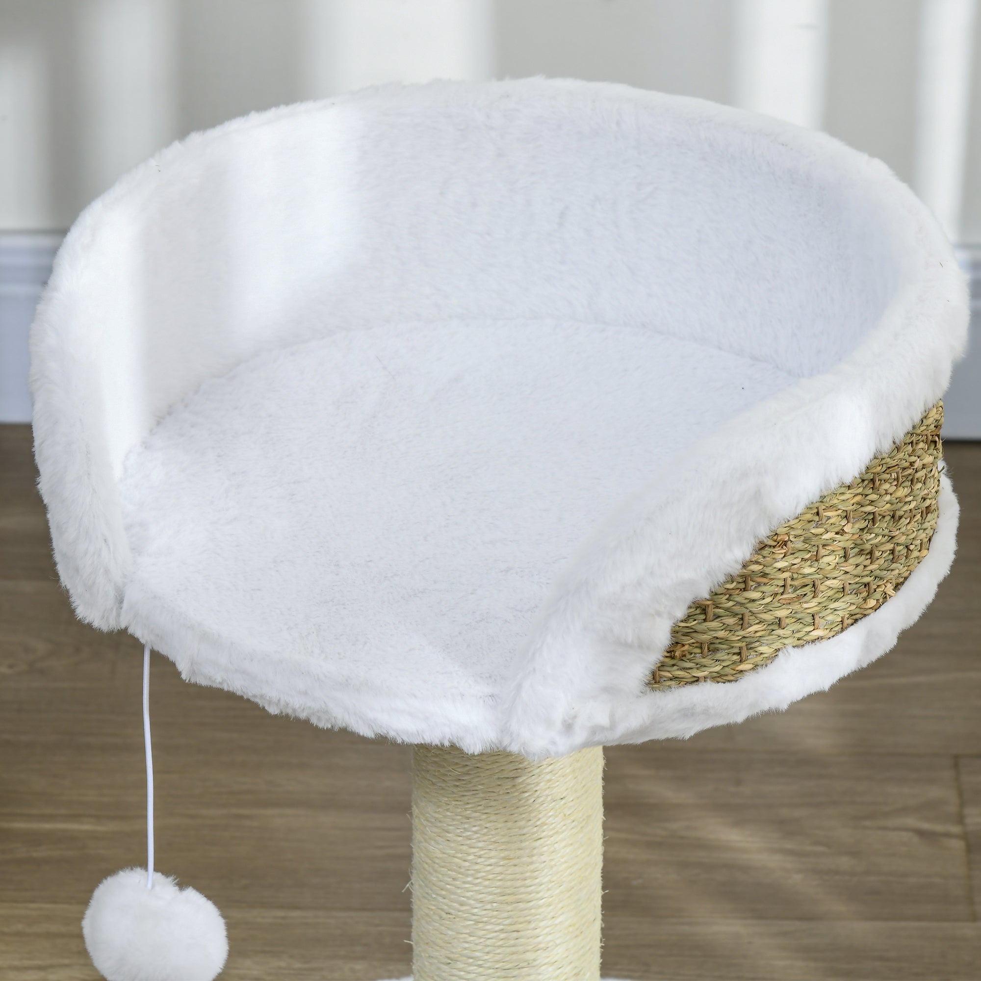 PawHut Cat Tree Tower with Scratching Posts, White - North Peak Garden Furniture