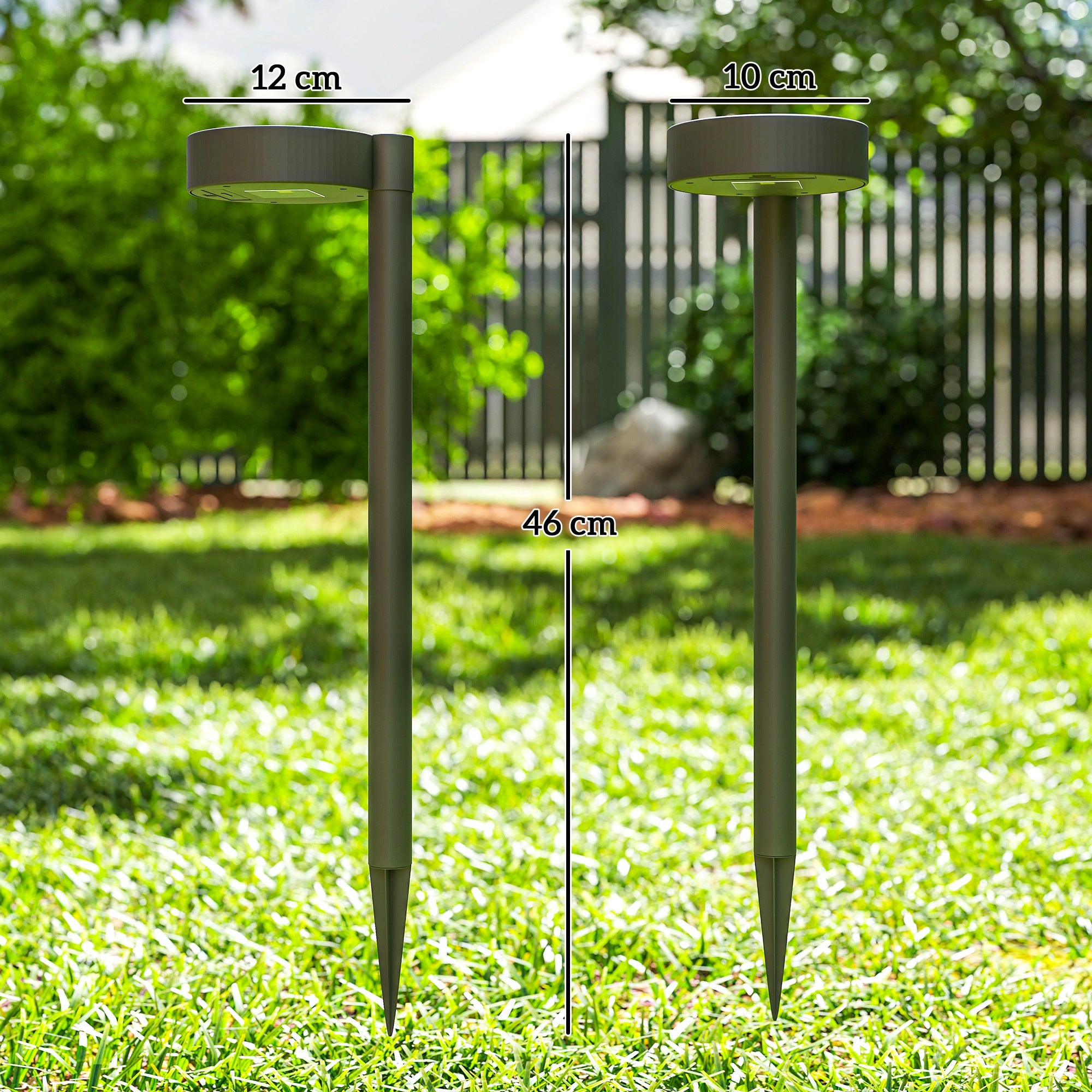 Outsunny Solar Lights Outdoor Garden Stake 8 Pack Pathway Lighting, Solar Stake Lights with Auto On/Off LED, IP44 Waterproof Plastic Outdoor Garden Lighting for Path, Patio and Landscape - North Peak Garden Furniture