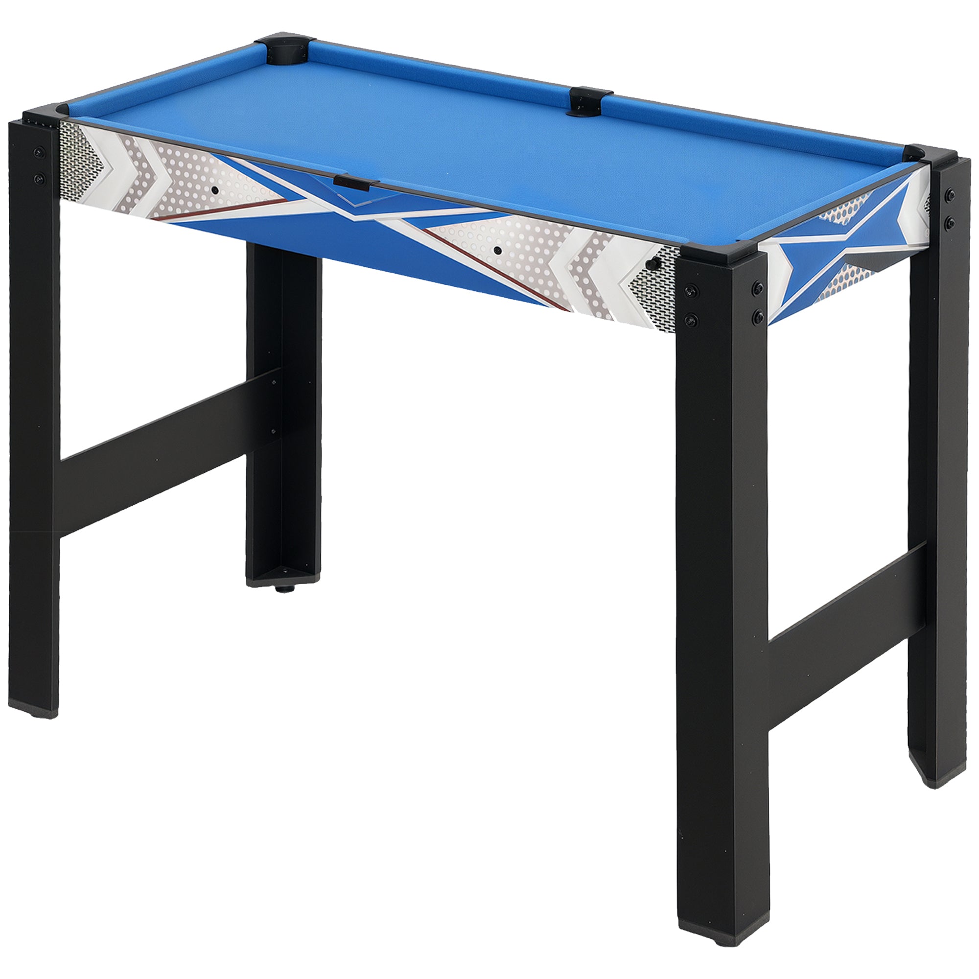 SPORTNOW 5 in 1 Multi Games Table Combo Sports Game Table for Kids, Mini Pool Table, Table Tennis Table, Hockey Table, Basketball Arcade Game, Bow and Arrow, Blue