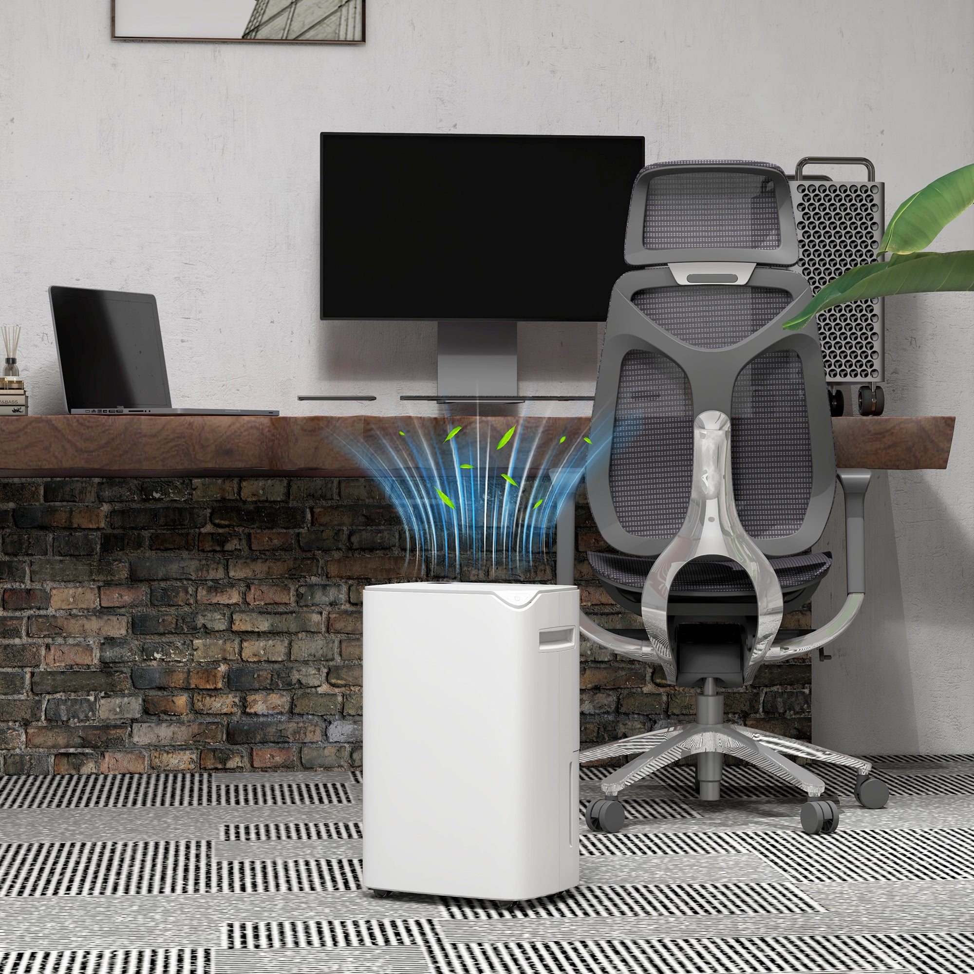 HOMCOM 20L/Day Dehumidifier, with Filter - White - North Peak Garden Furniture