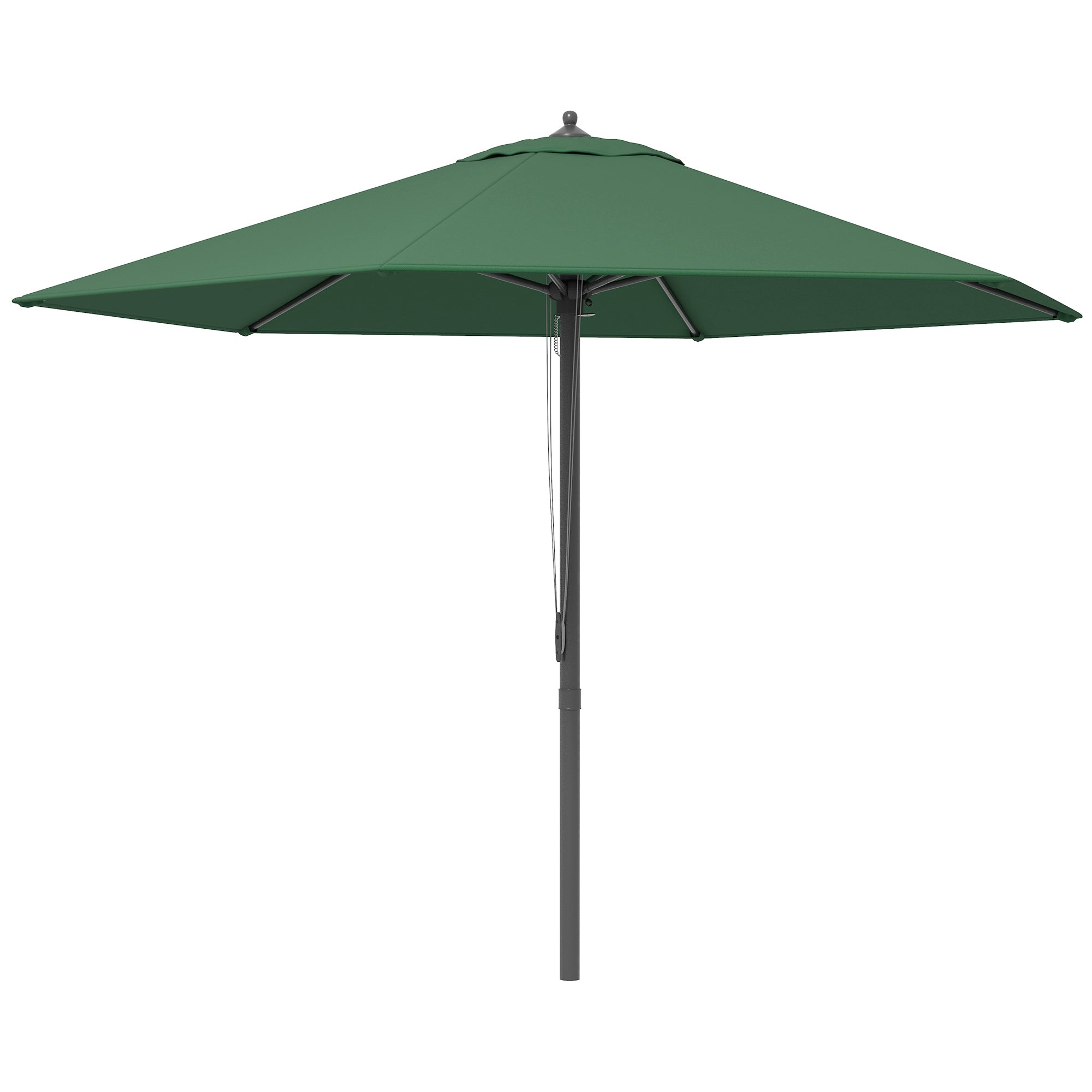 Outsunny 2.8m Garden Parasol Umbrella, Round Outdoor Market Table Umbrella Sun Shade Canopy, Green - North Peak Garden Furniture