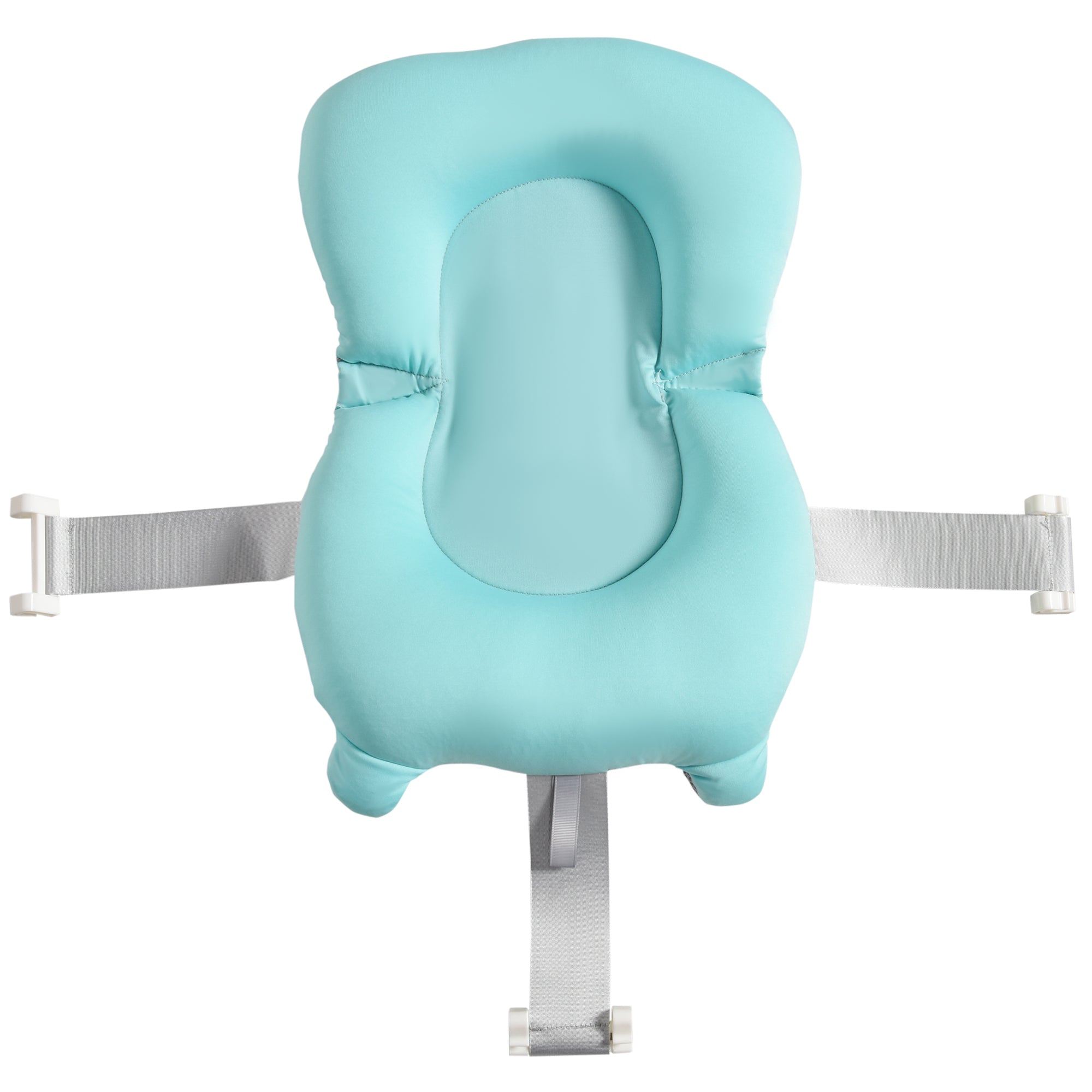 HOMCOM Baby Bath Tub for Toddler Kids Infant Ergonomic Foldable Secure Non-Slip Portable with Baby Cushion for 0-3 Years Green - North Peak Garden Furniture