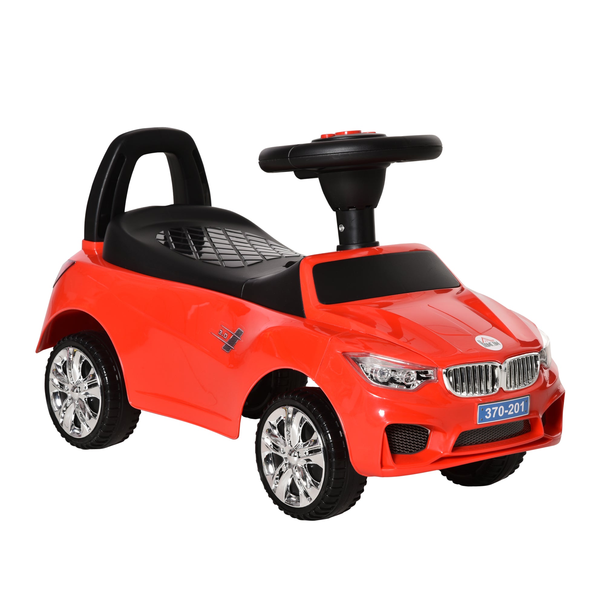 HOMCOM Ride on Car Baby Toddler Walker Foot to Floor Sliding Car Slider Red - North Peak Garden Furniture