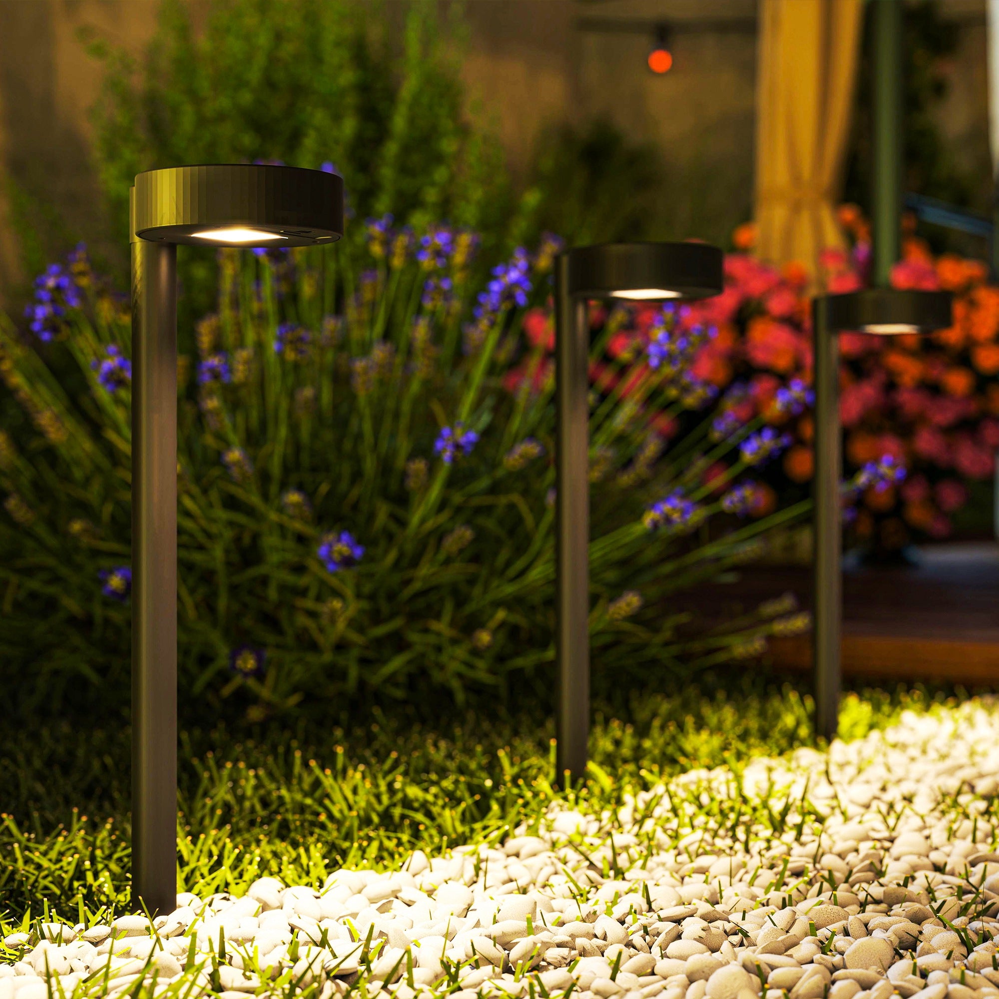 Outsunny Solar Lights Outdoor Garden Stake 8 Pack Pathway Lighting, Solar Stake Lights with Auto On/Off LED, IP44 Waterproof Plastic Outdoor Garden Lighting for Path, Patio and Landscape - North Peak Garden Furniture