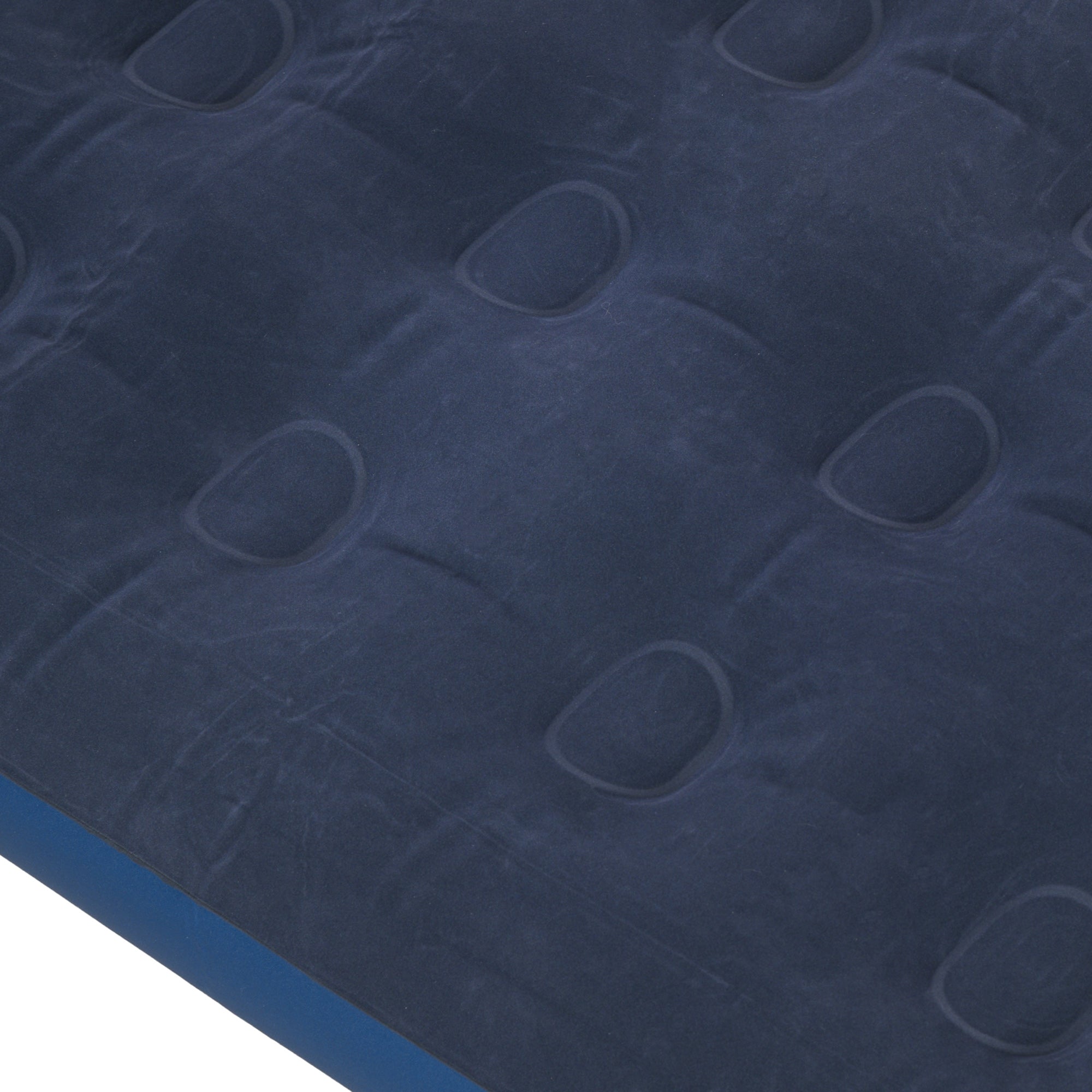 Outsunny Single Air Mattress with Hand Pump, Portable Air Bed with Flocked Surface, 191 x 73 x 22cm, Blue - North Peak Garden Furniture