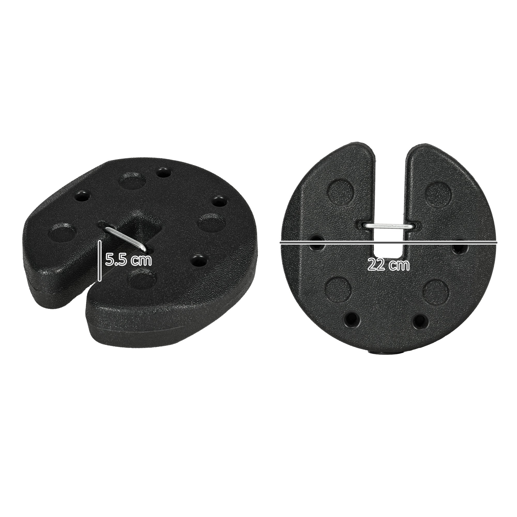Outsunny Gazebo Weights Set of 16, 48KG Weights for Gazebo Legs with Reinforce Pins and Carry Belt, for Gazebos Shelters Marquees Tents - North Peak Garden Furniture
