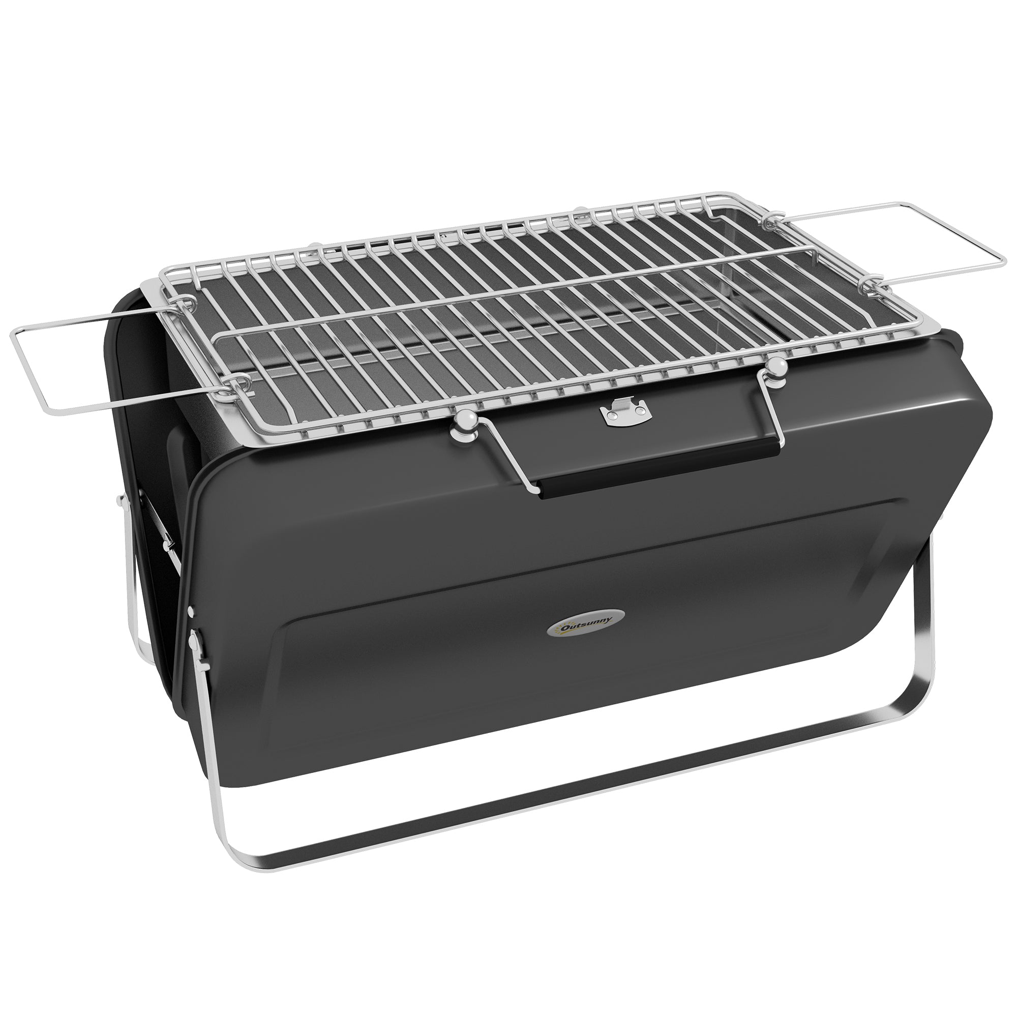 Outsunny Metal Suitable-Style Portable BBQ Grill - Black - North Peak Garden Furniture