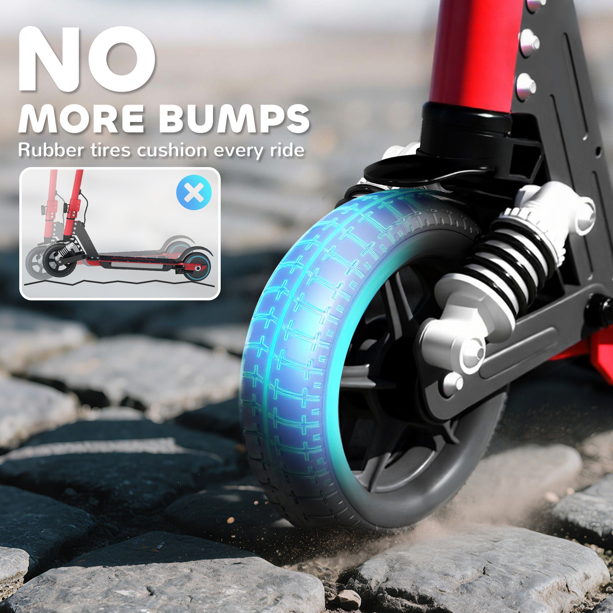SPORTNOW Folding Electric Scooter for Kids Age 6-14 with Dual Brakes, Front Suspension, LED Colourful Lights and Display, 6.8kg Lightweight Aluminium E Scooter, Up to 14 KM/H & 6 KM, Red