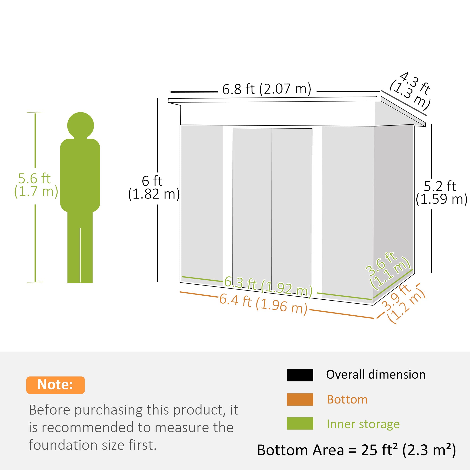 Outsunny Outdoor Garden Storage Shed - Grey Wood Grain - North Peak Garden Furniture